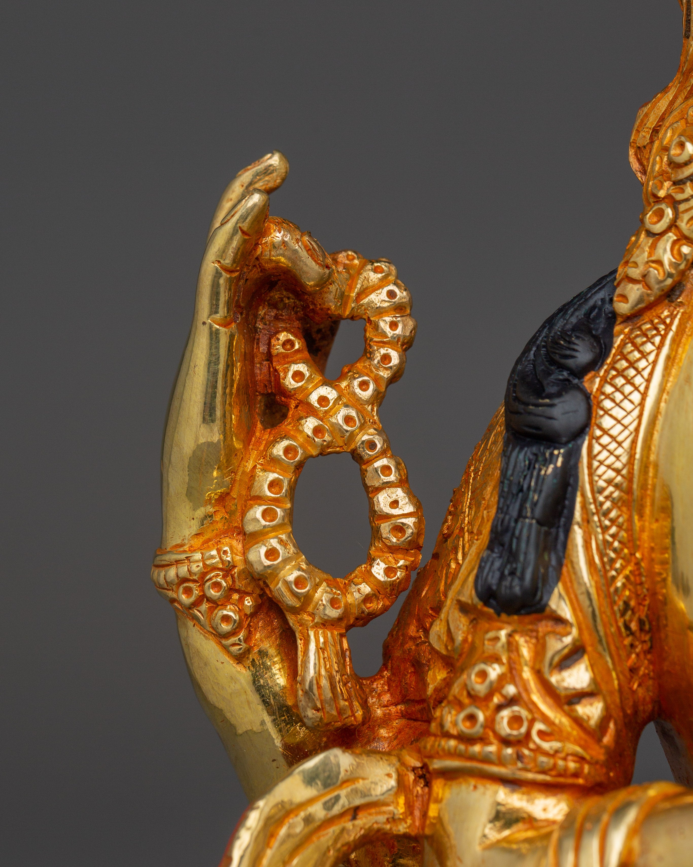 Chenrezig, Enlightened Teacher of Compassion | Nepali Handcrafted Gold Icon