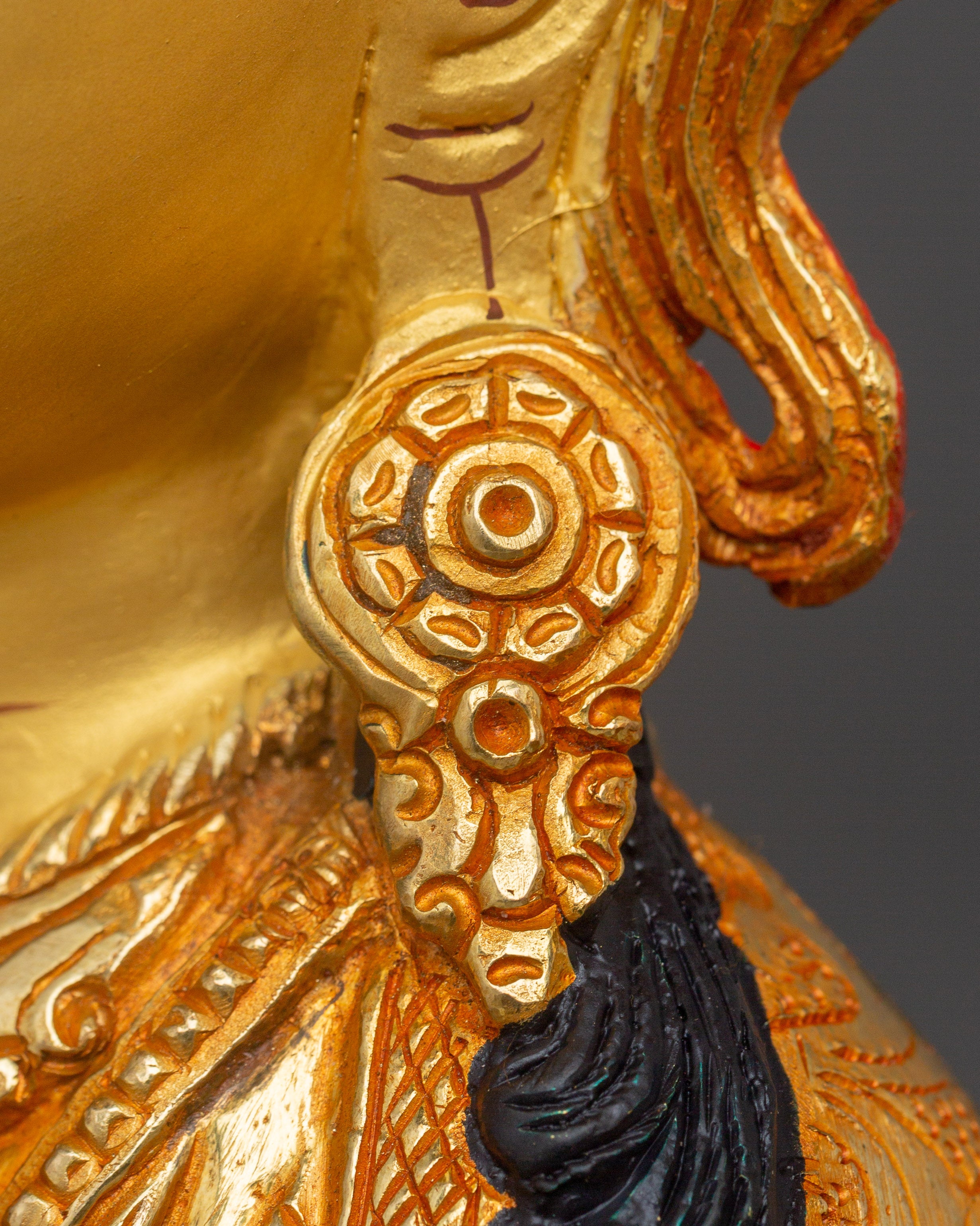 Chenrezig, Enlightened Teacher of Compassion | Nepali Handcrafted Gold Icon
