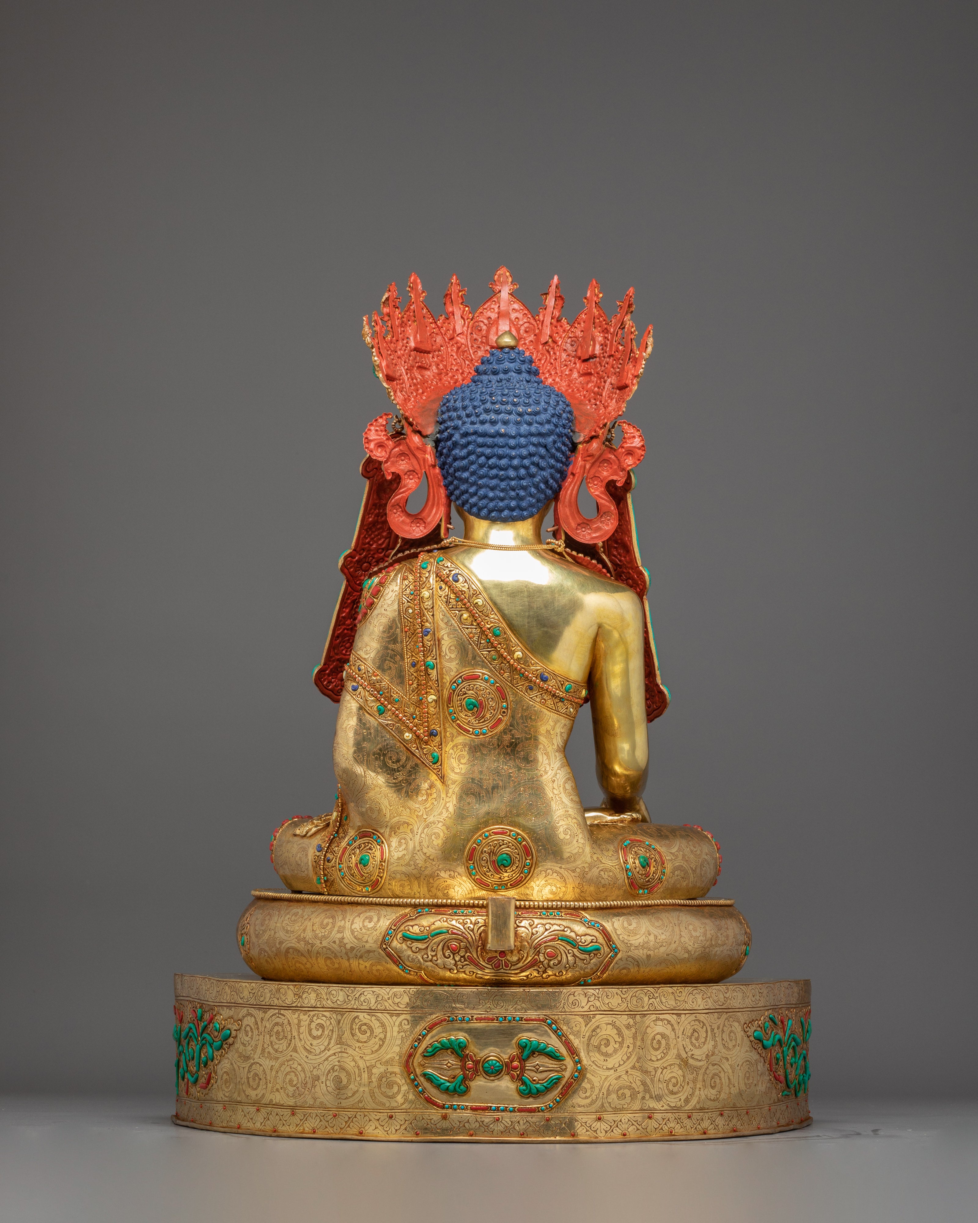 Majestic Crowned Shakyamuni Buddha Statue