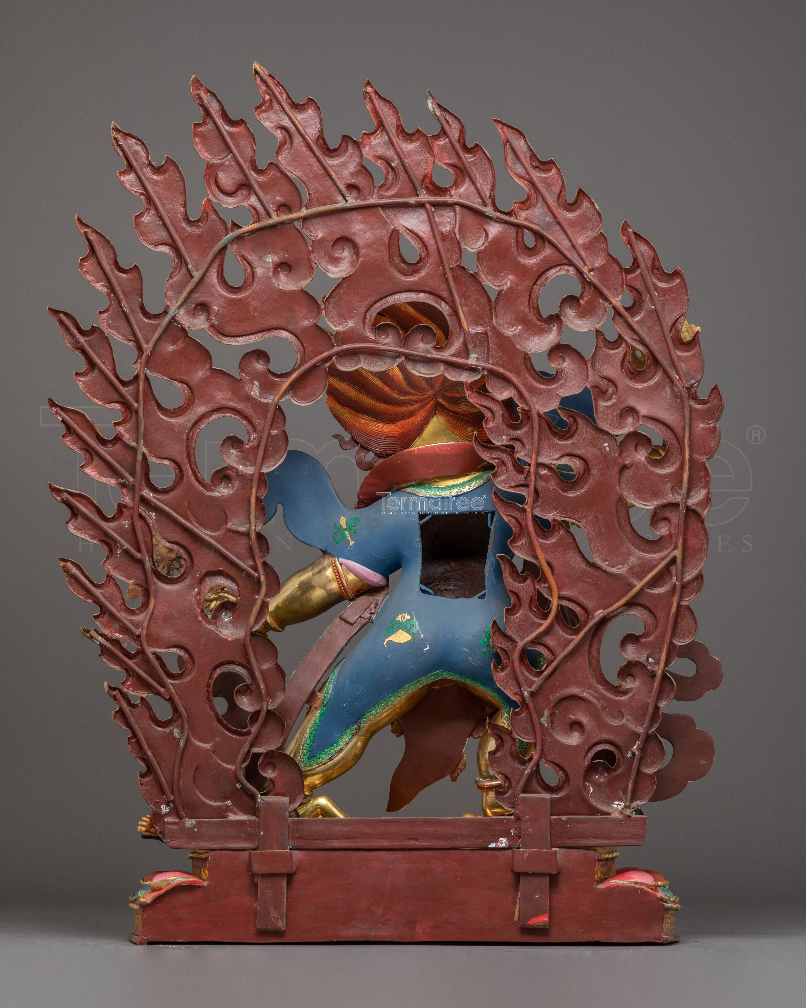 Takla Mebar Statue – 24K Gold Gilded Copper Craftsmanship for Protection