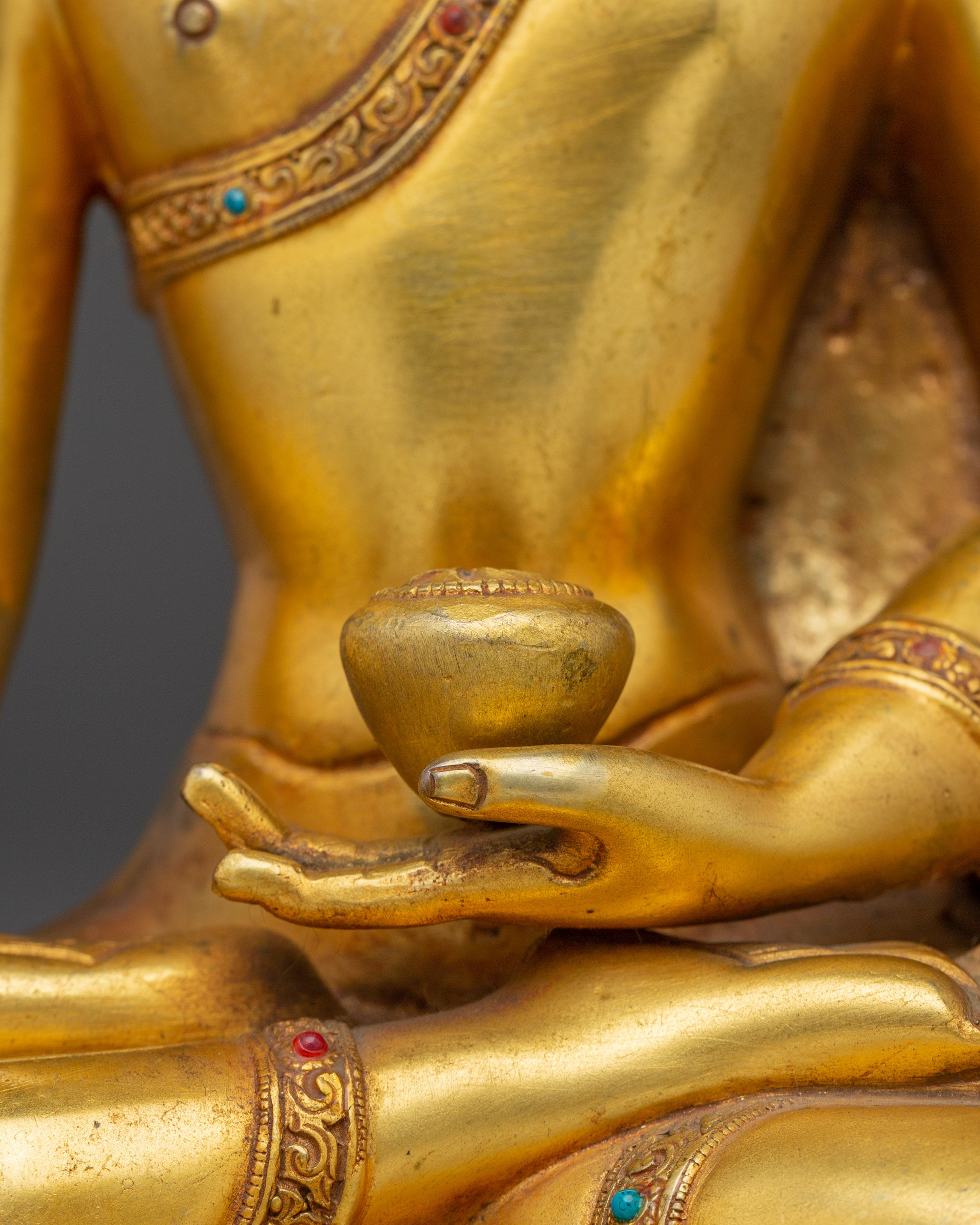 9.8 Inch Golden Shakyamuni Buddha Statue