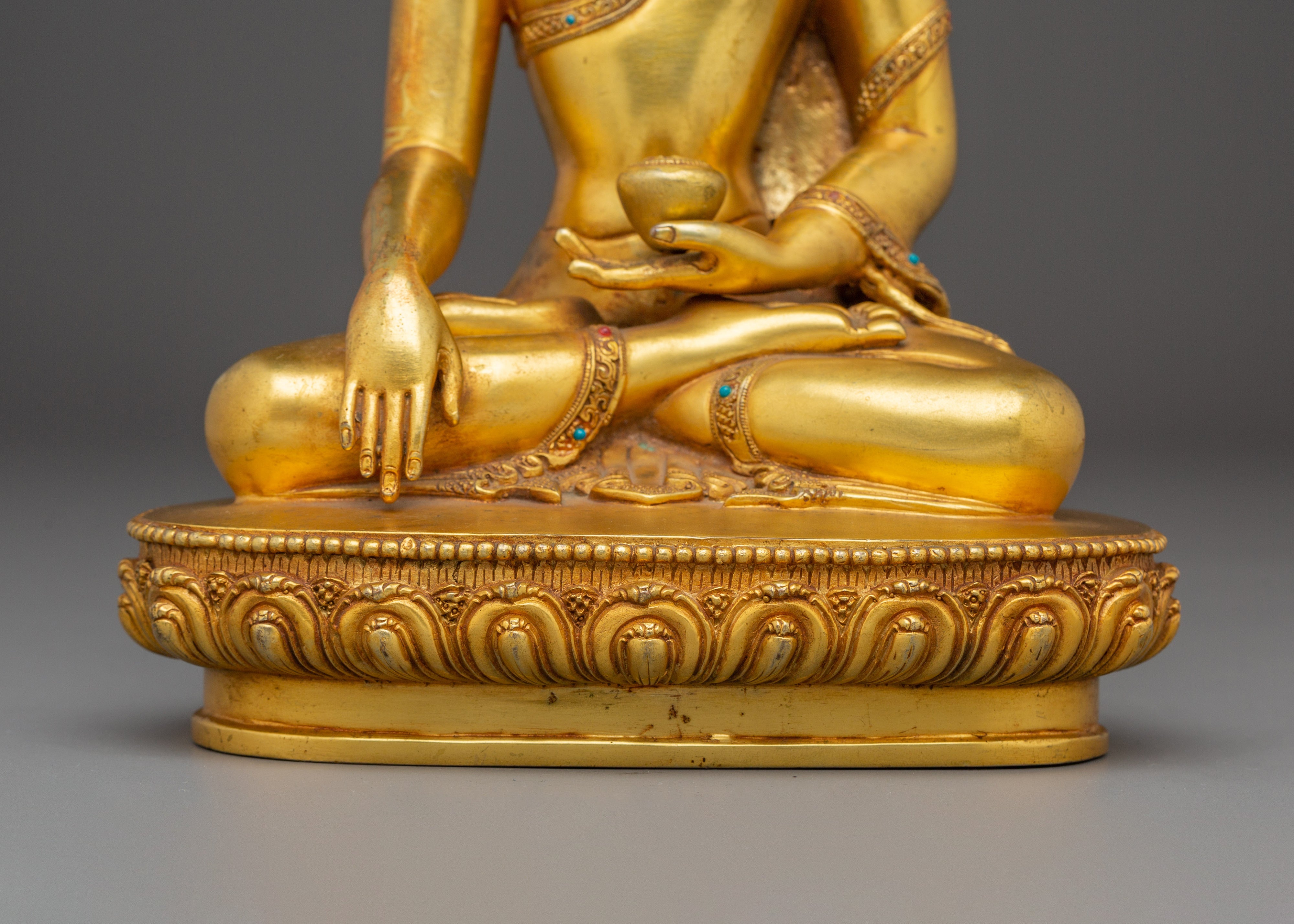9.8 Inch Golden Shakyamuni Buddha Statue