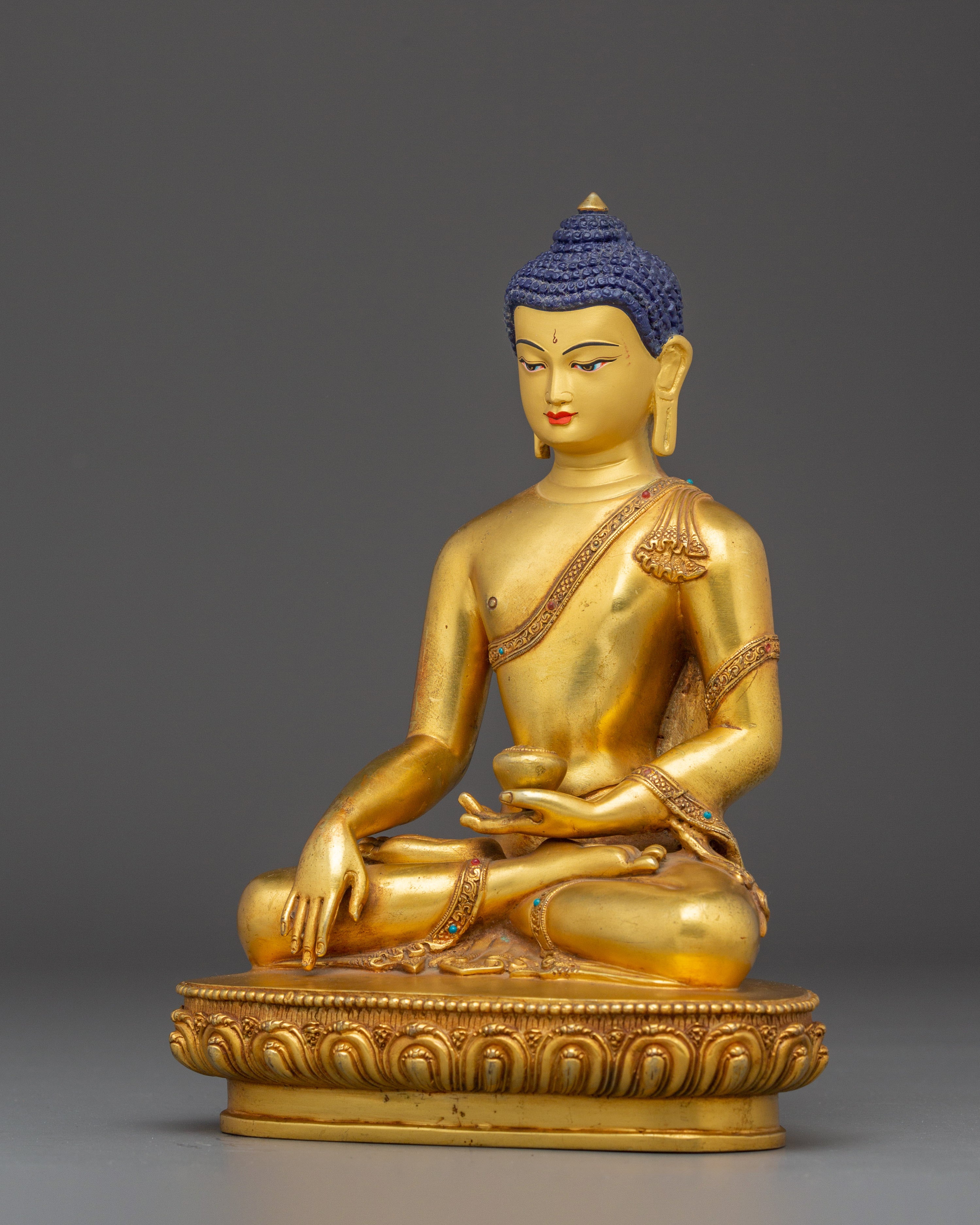 9.8 Inch Golden Shakyamuni Buddha Statue