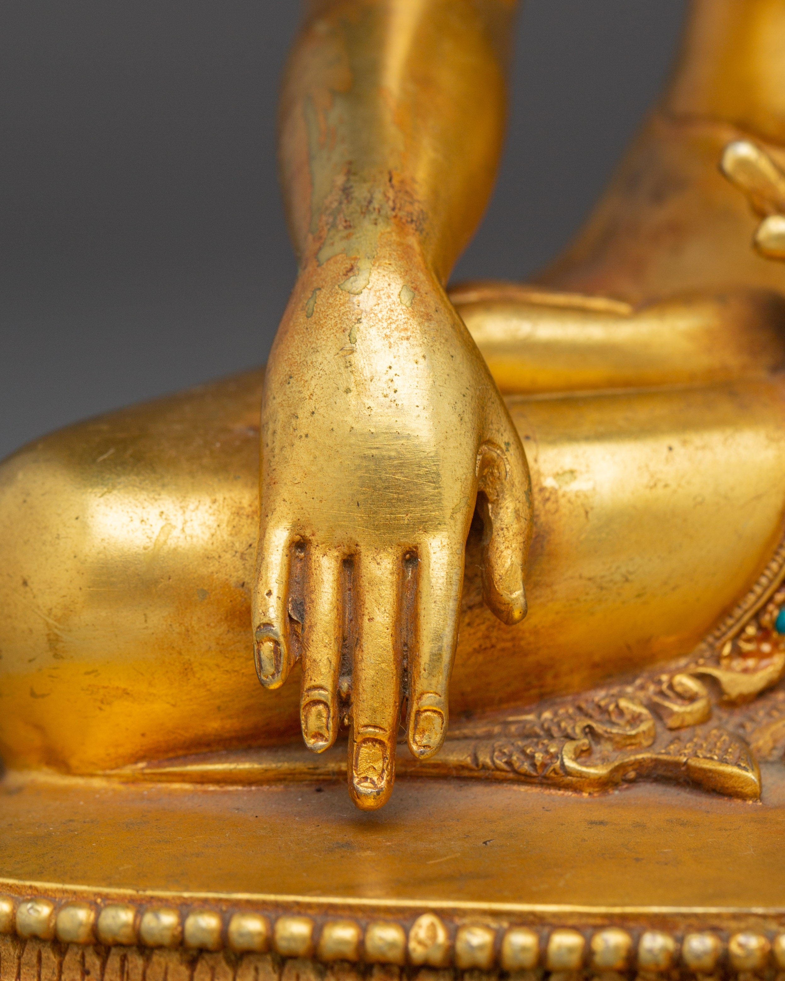 9.8 Inch Golden Shakyamuni Buddha Statue