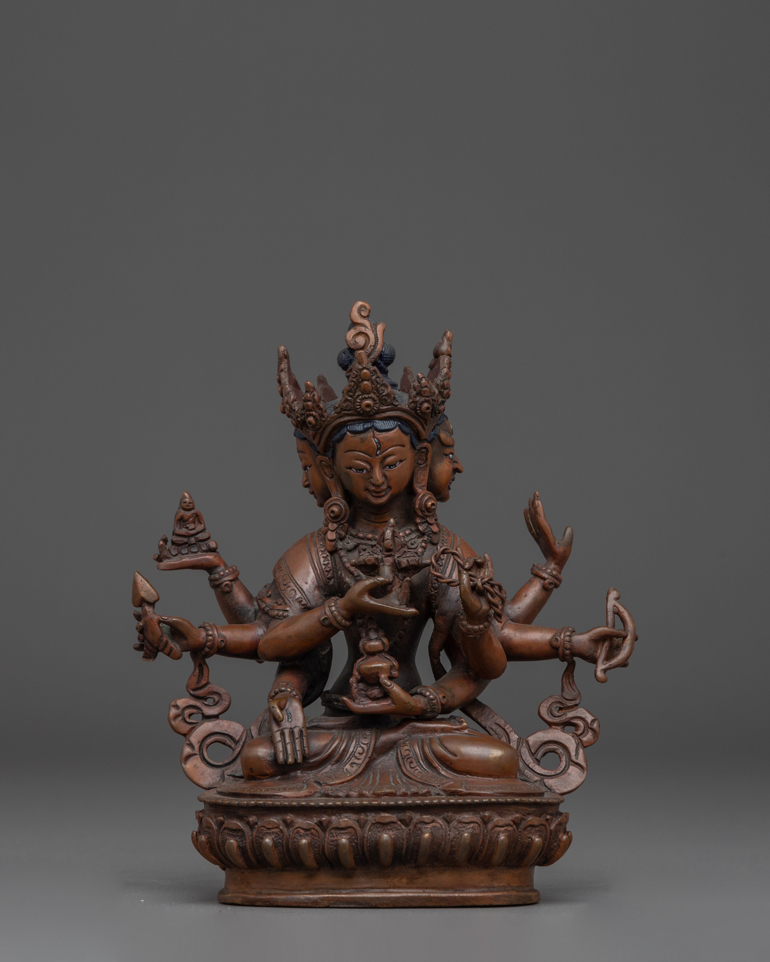 Namgyalma Dakini Figurine With Oxidized Copper