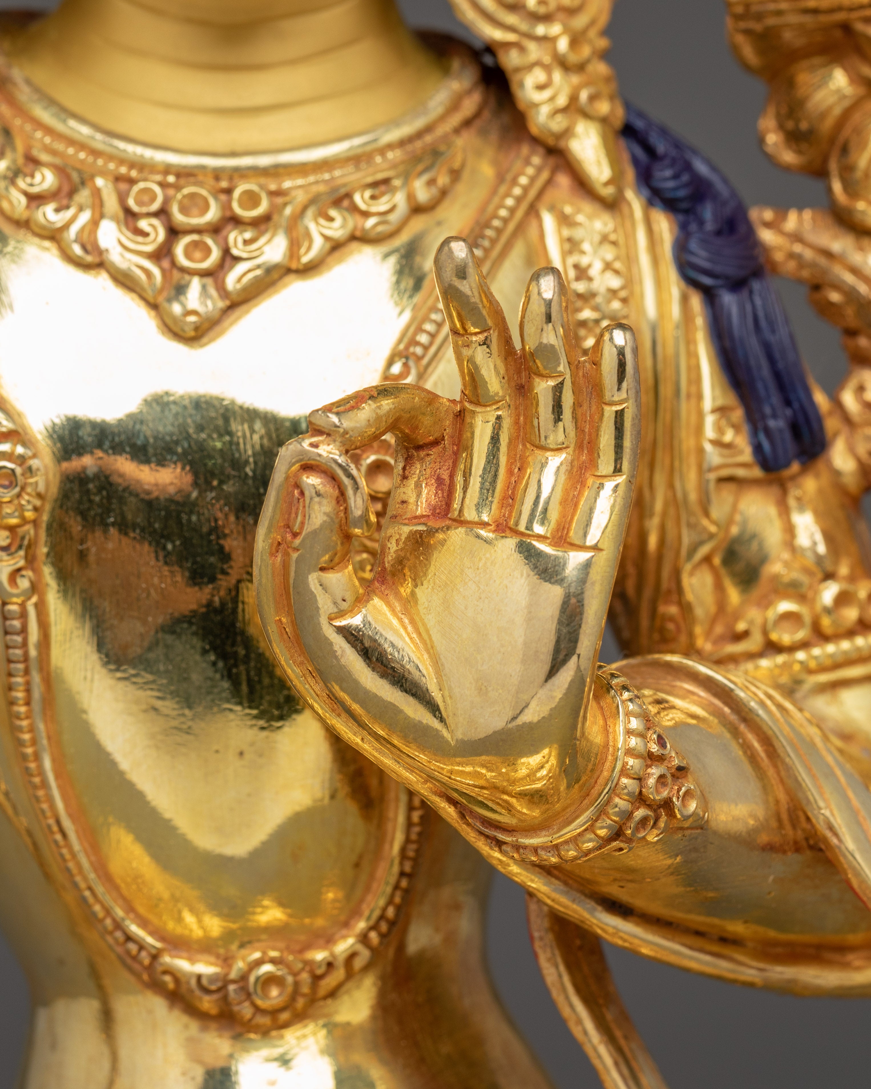 Golden Manjushri Statue: Sword of Wisdom