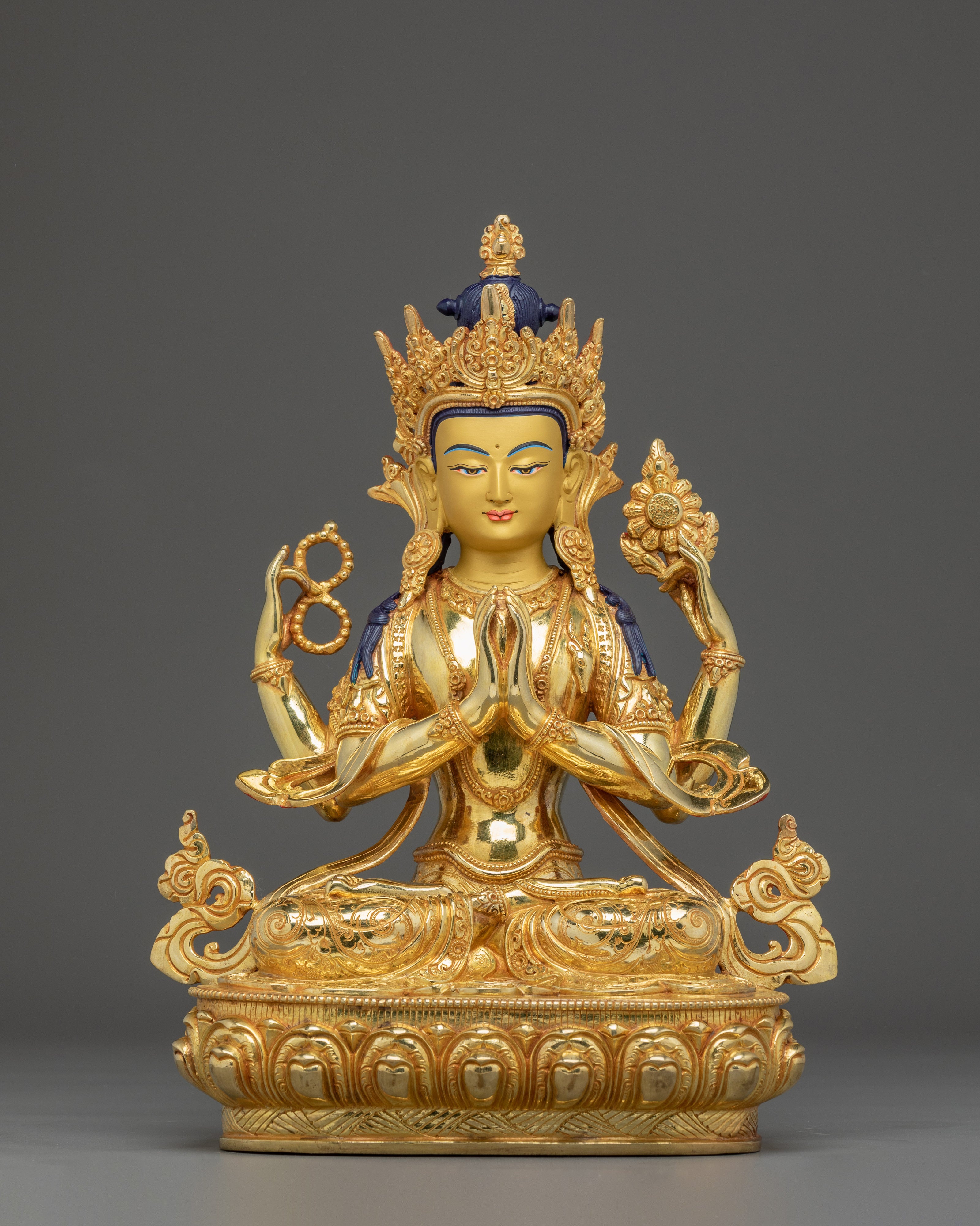 Handmade Chenrezig Statue: The Compassionate Bodhisattva 