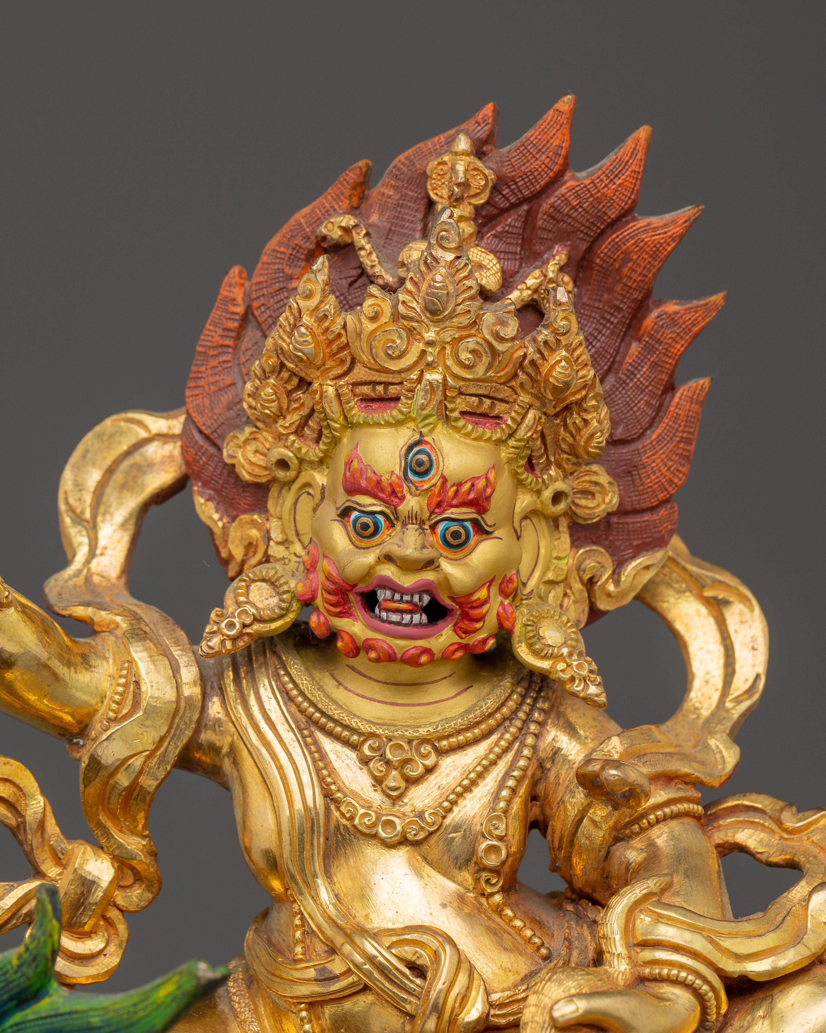 White Dzambhala Statue: The Radiant Lord of Abundance