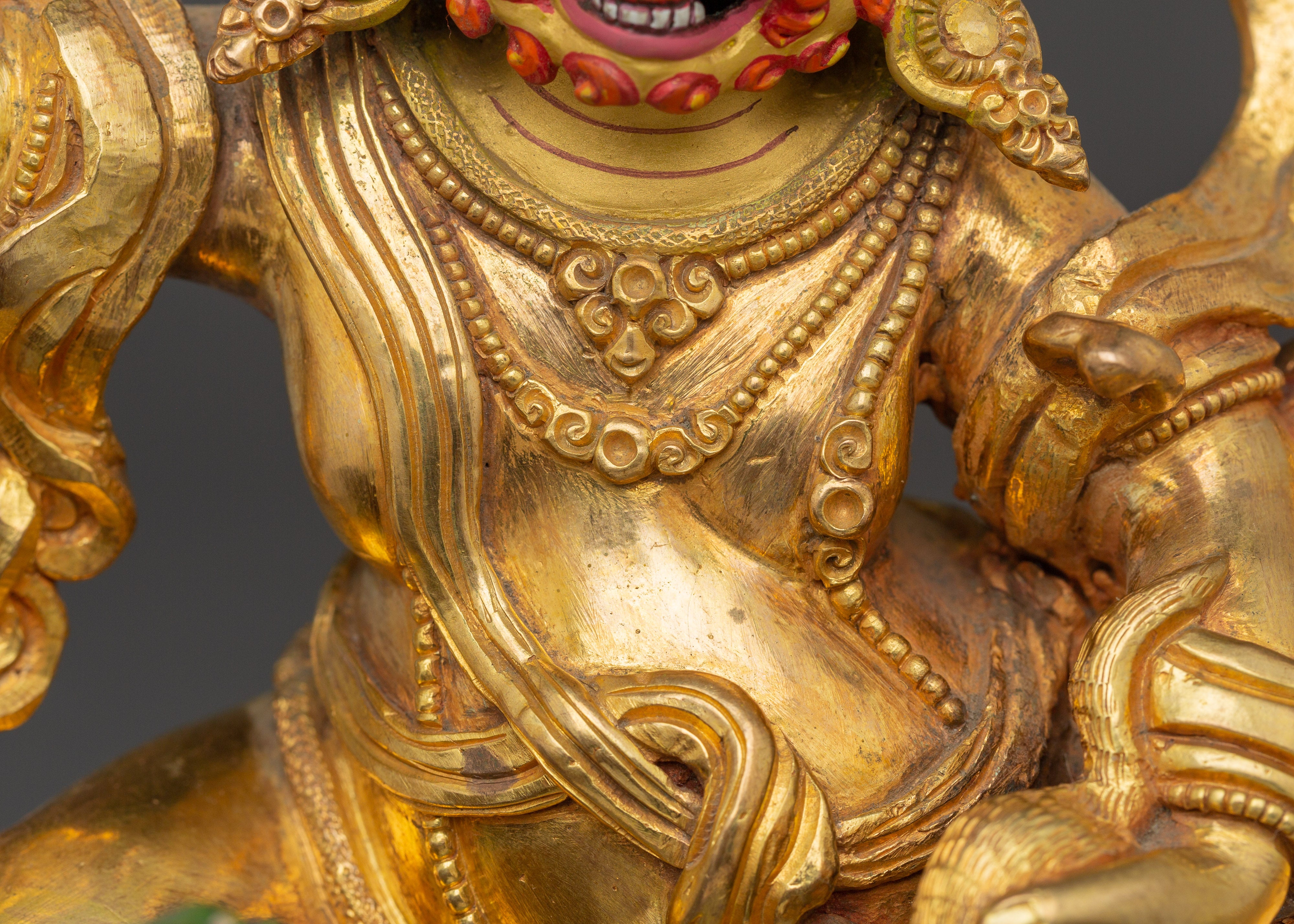 White Dzambhala Statue: The Radiant Lord of Abundance