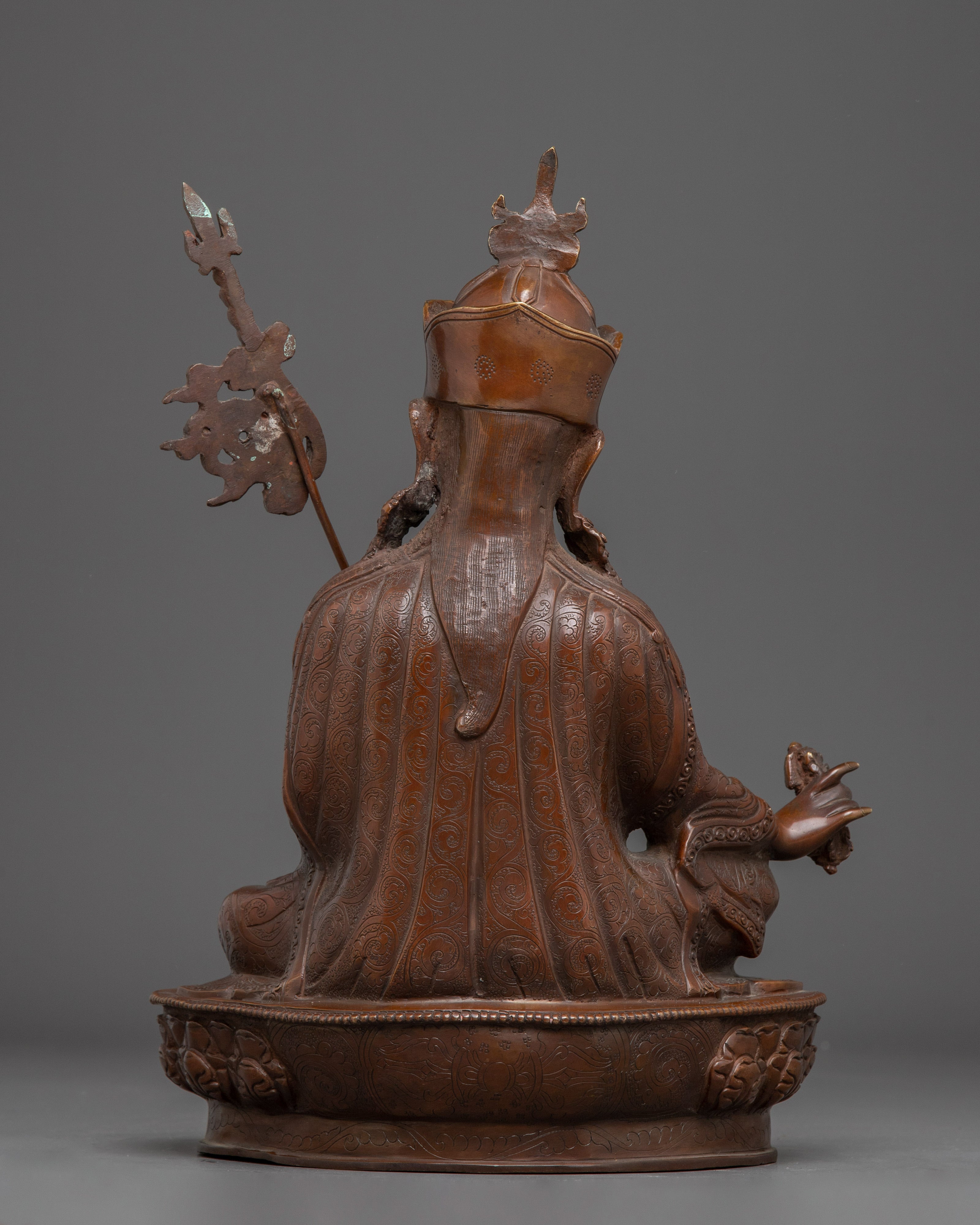 Oxidized Copper Statue of Guru Rinpoche