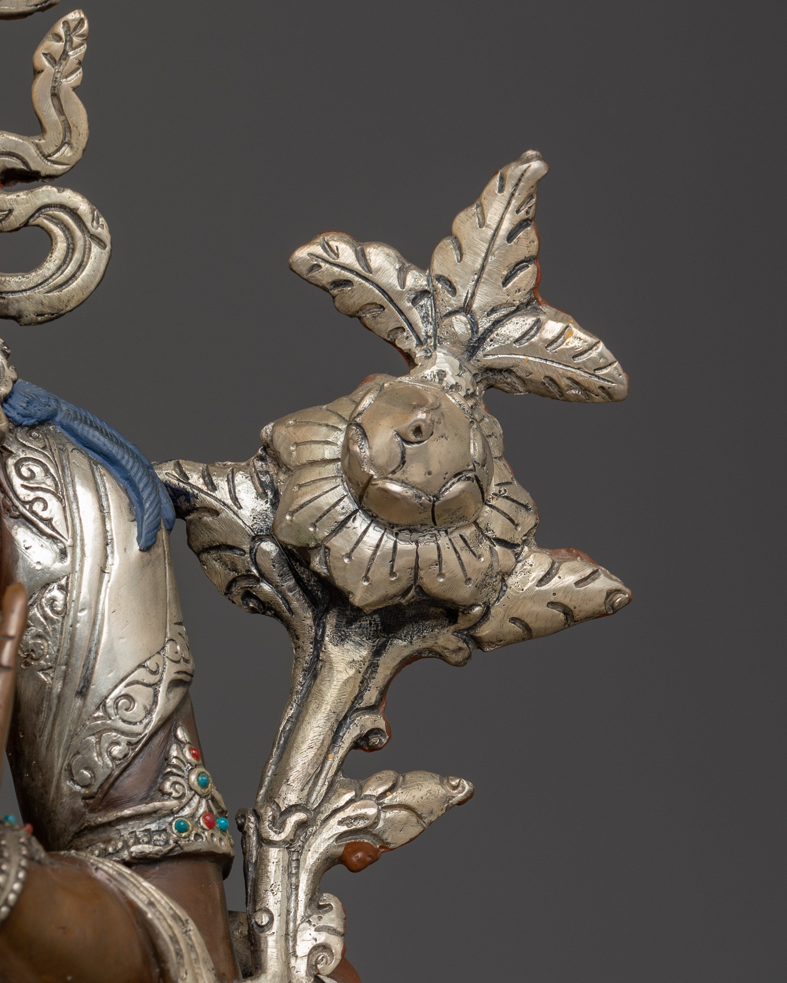Sita Tara Sculpture: White Tara, She Who Sees All Directions