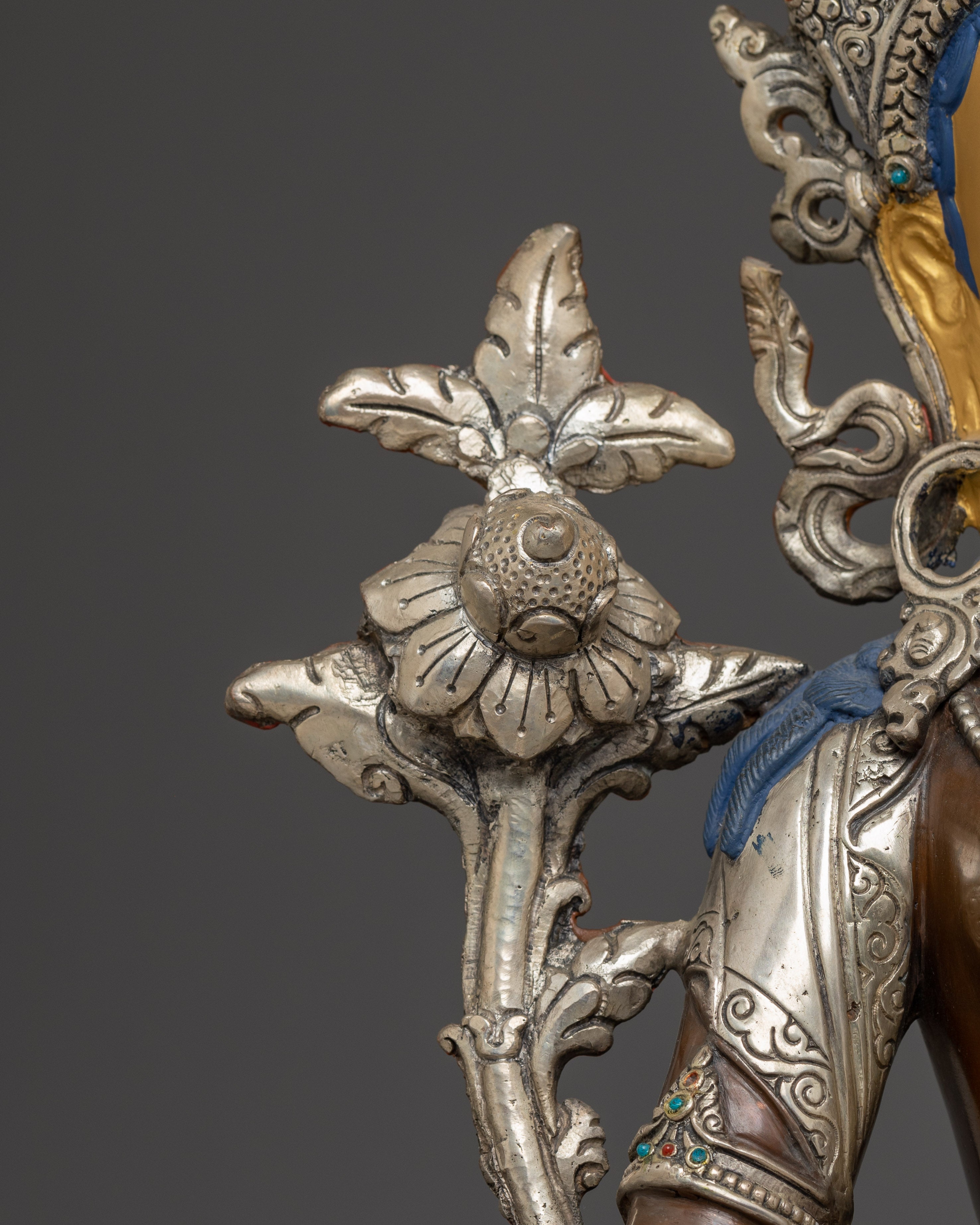 Sita Tara Sculpture: White Tara, She Who Sees All Directions