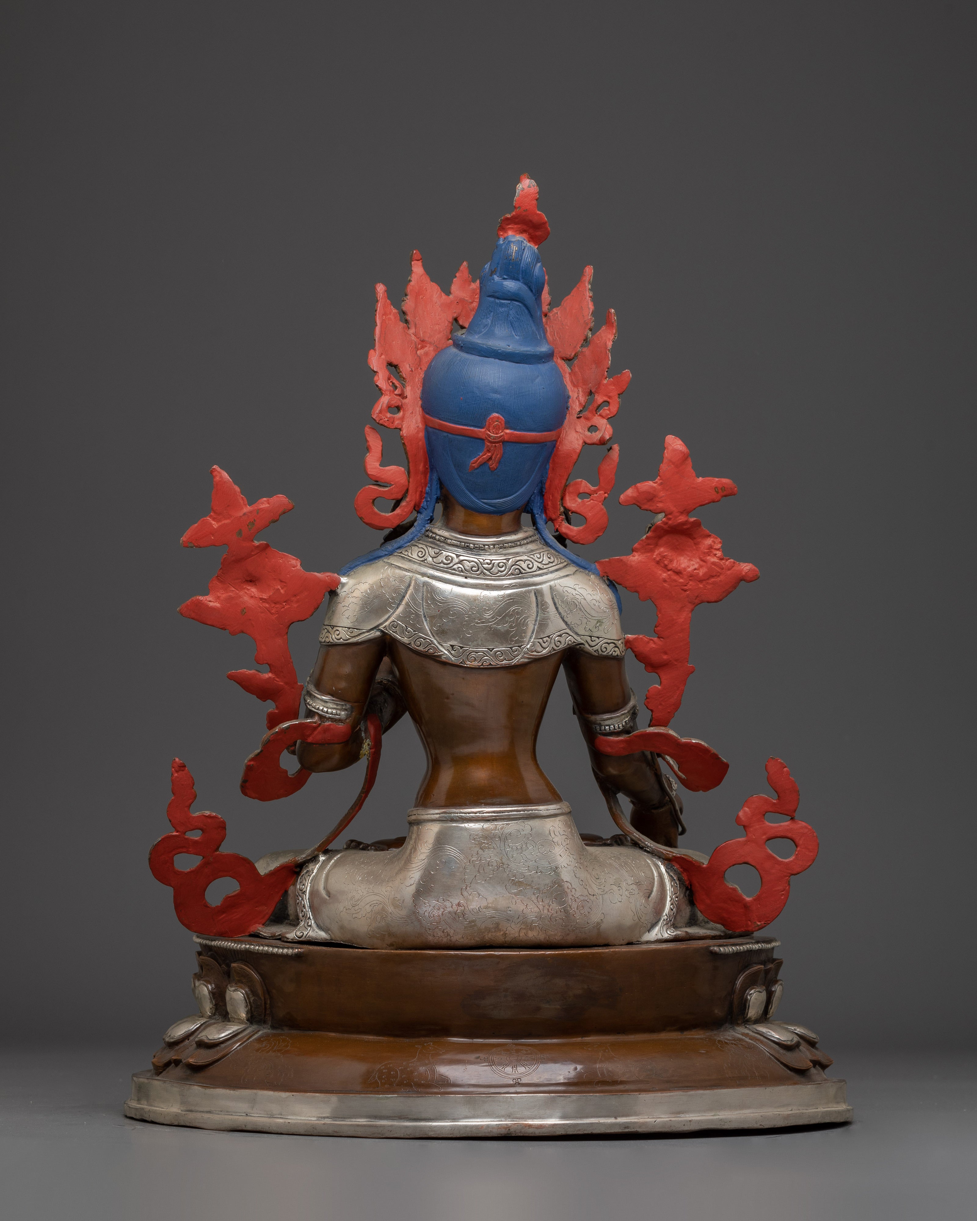 Sita Tara Sculpture: White Tara, She Who Sees All Directions