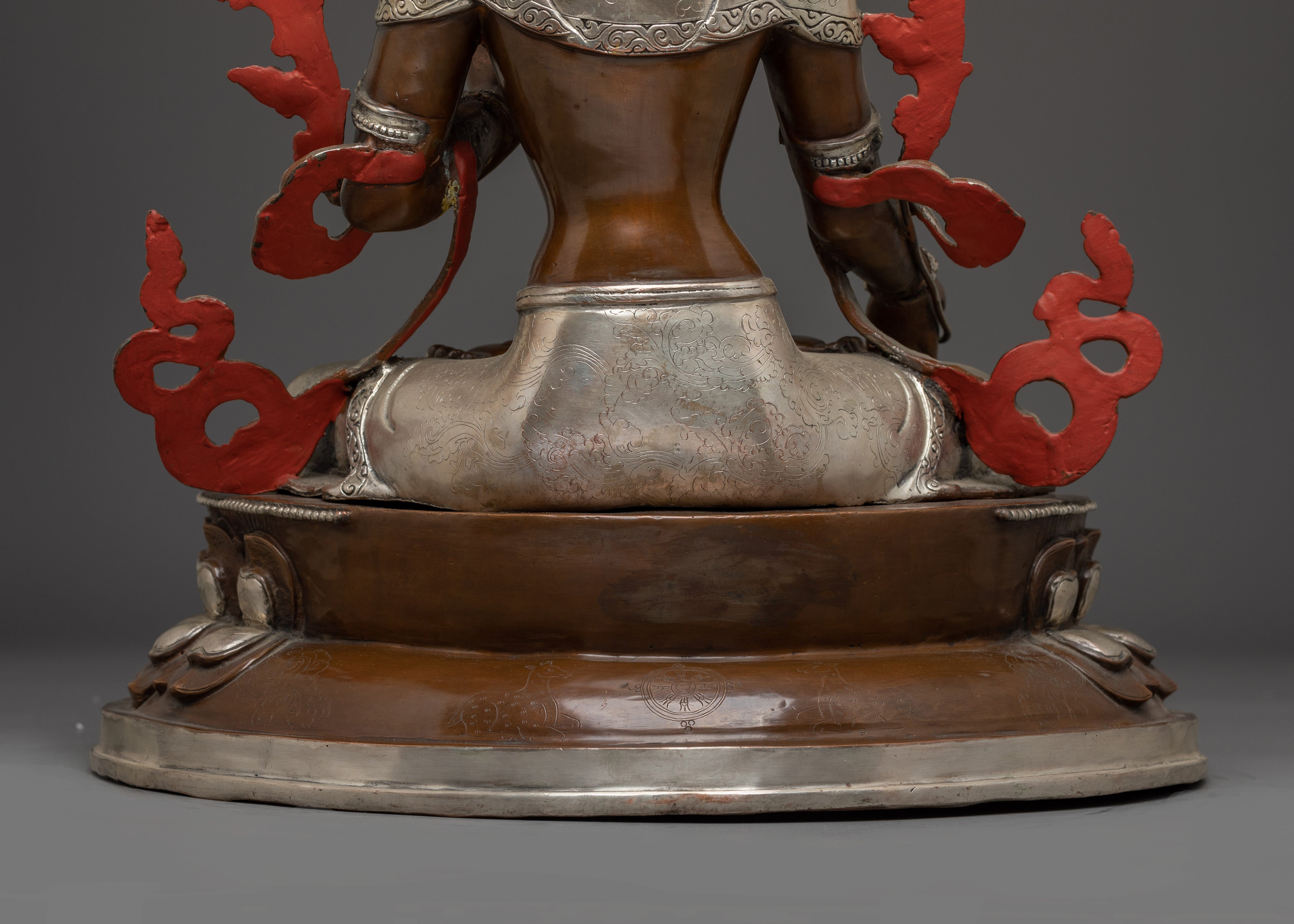 Sita Tara Sculpture: White Tara, She Who Sees All Directions