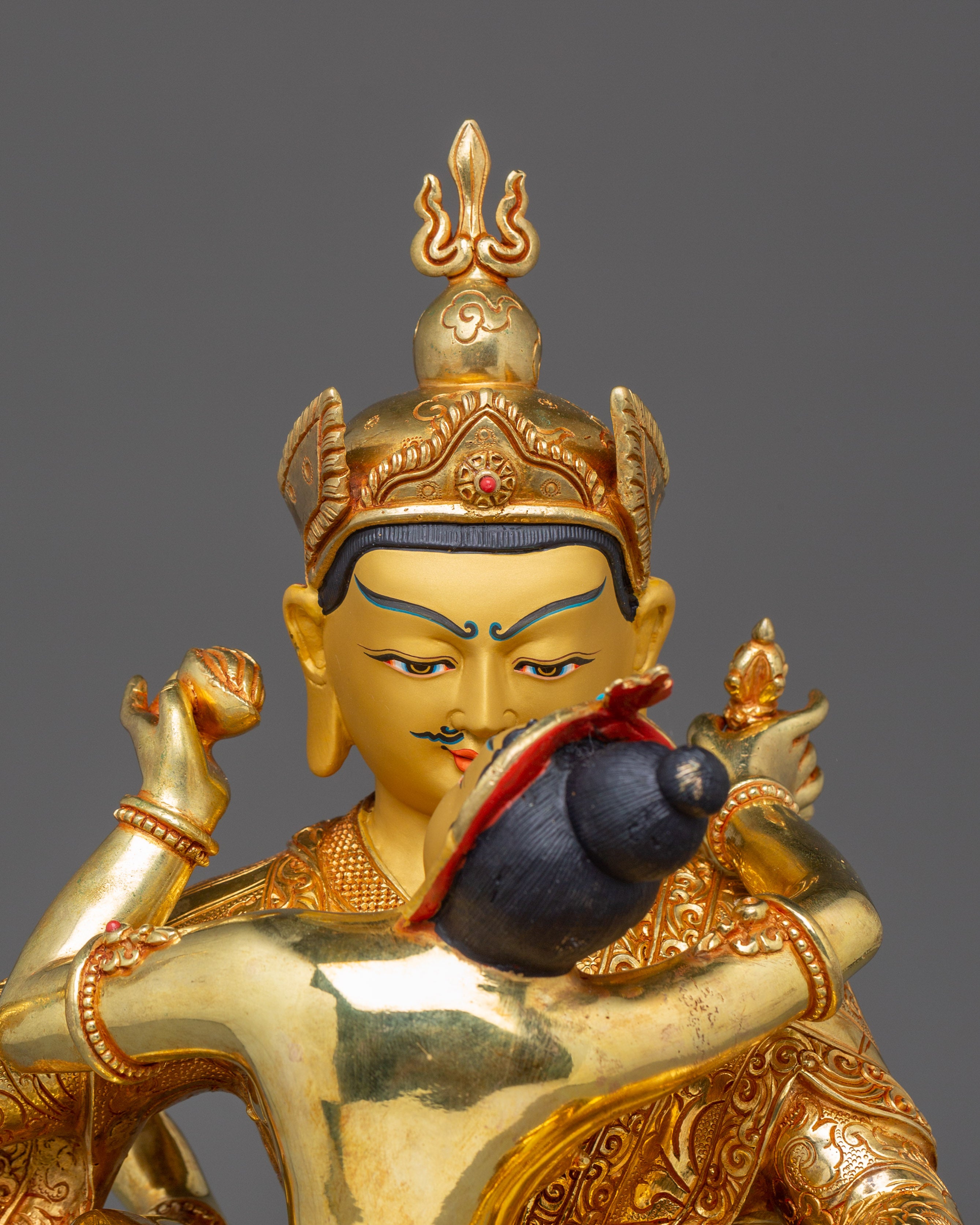 Himalayan Guru Rinpoche with Consort Statue | Nepali Handcrafted Artwork
