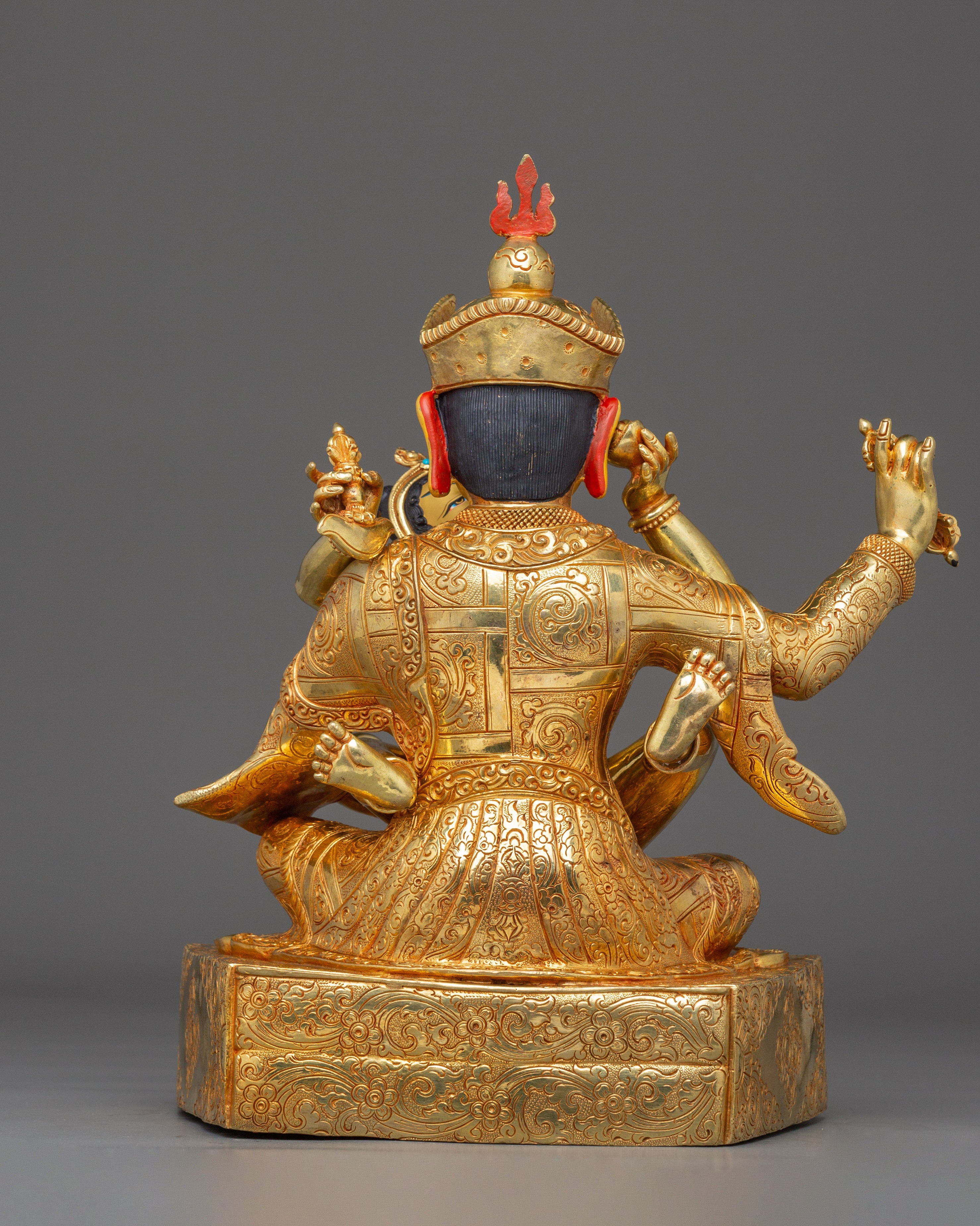 Himalayan Guru Rinpoche with Consort Statue | Nepali Handcrafted Artwork