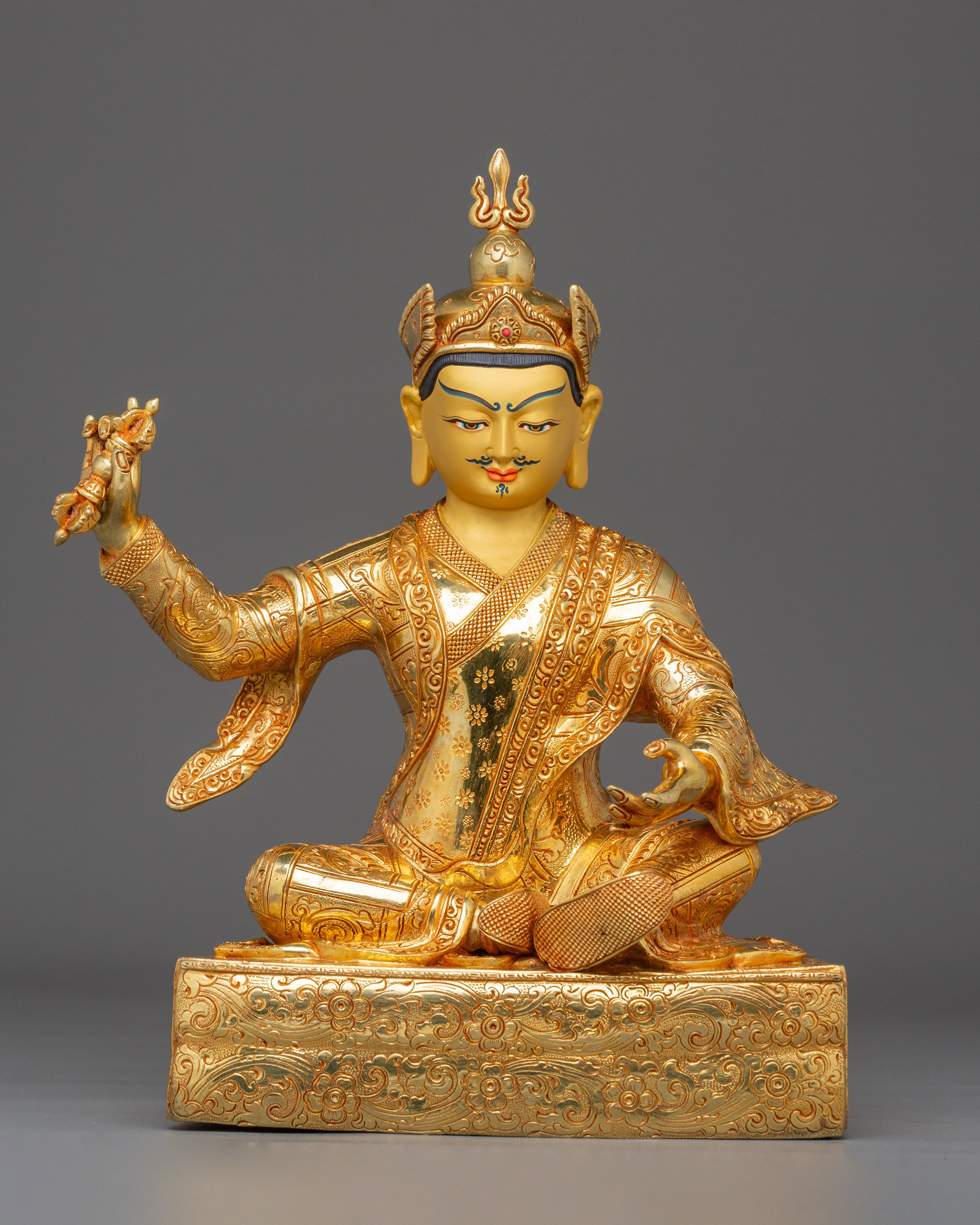 Himalayan Guru Rinpoche with Consort Statue | Nepali Handcrafted Artwork