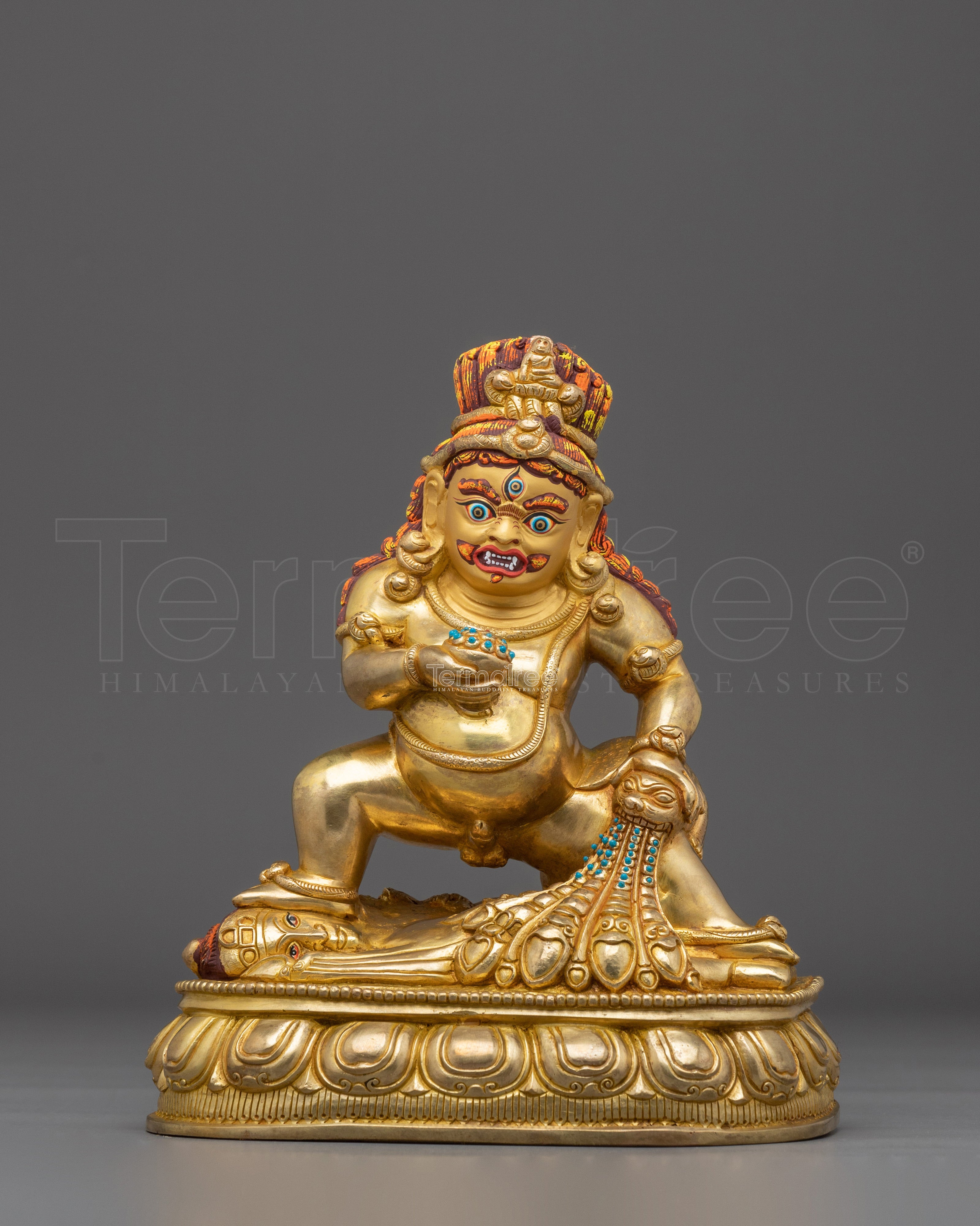 Black Dzambhala, Tantric Wealth Deity | Nepali Handcrafted Icon