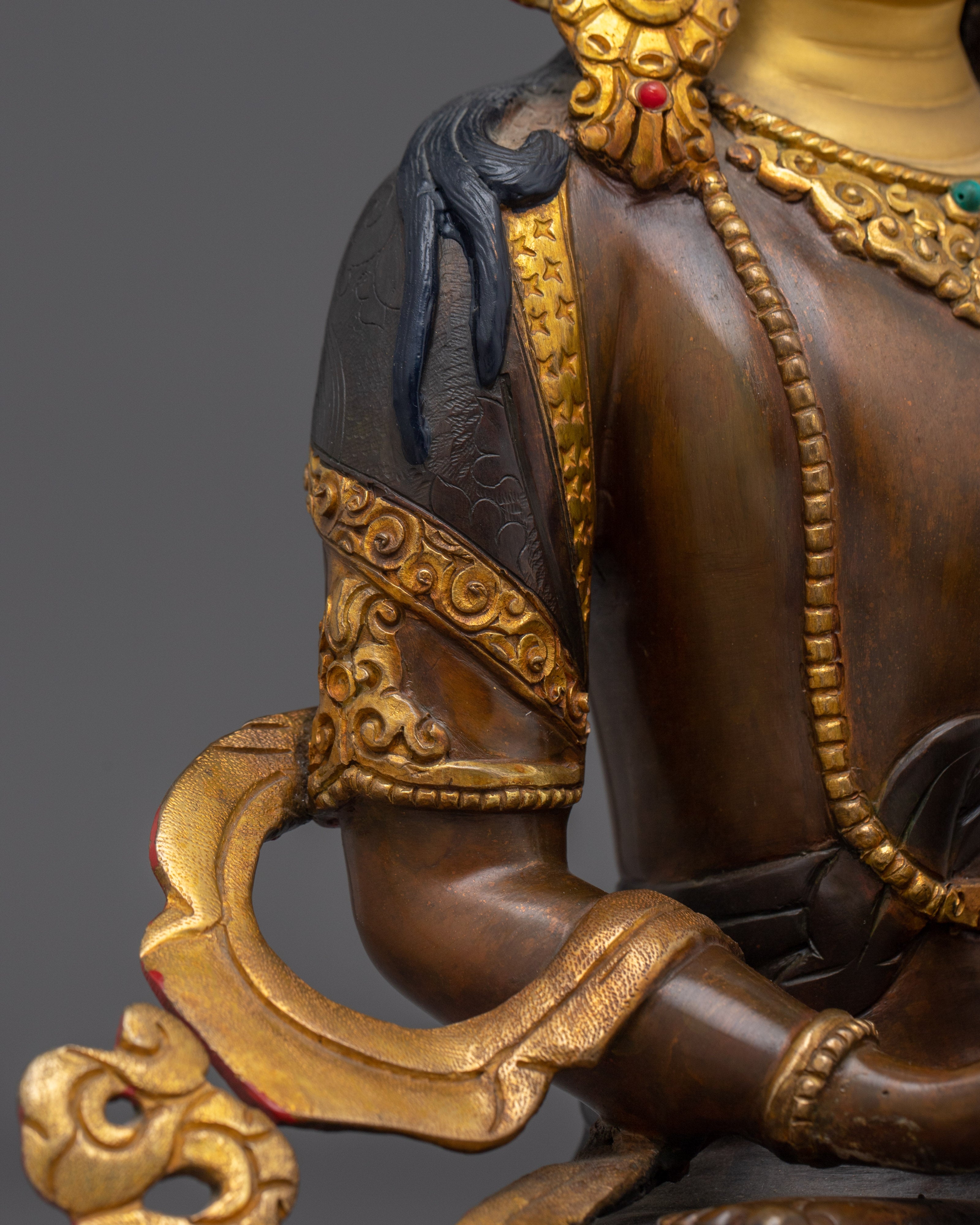 Himalayan Amitayus Icon | Gold Gilded Sacred Artwork