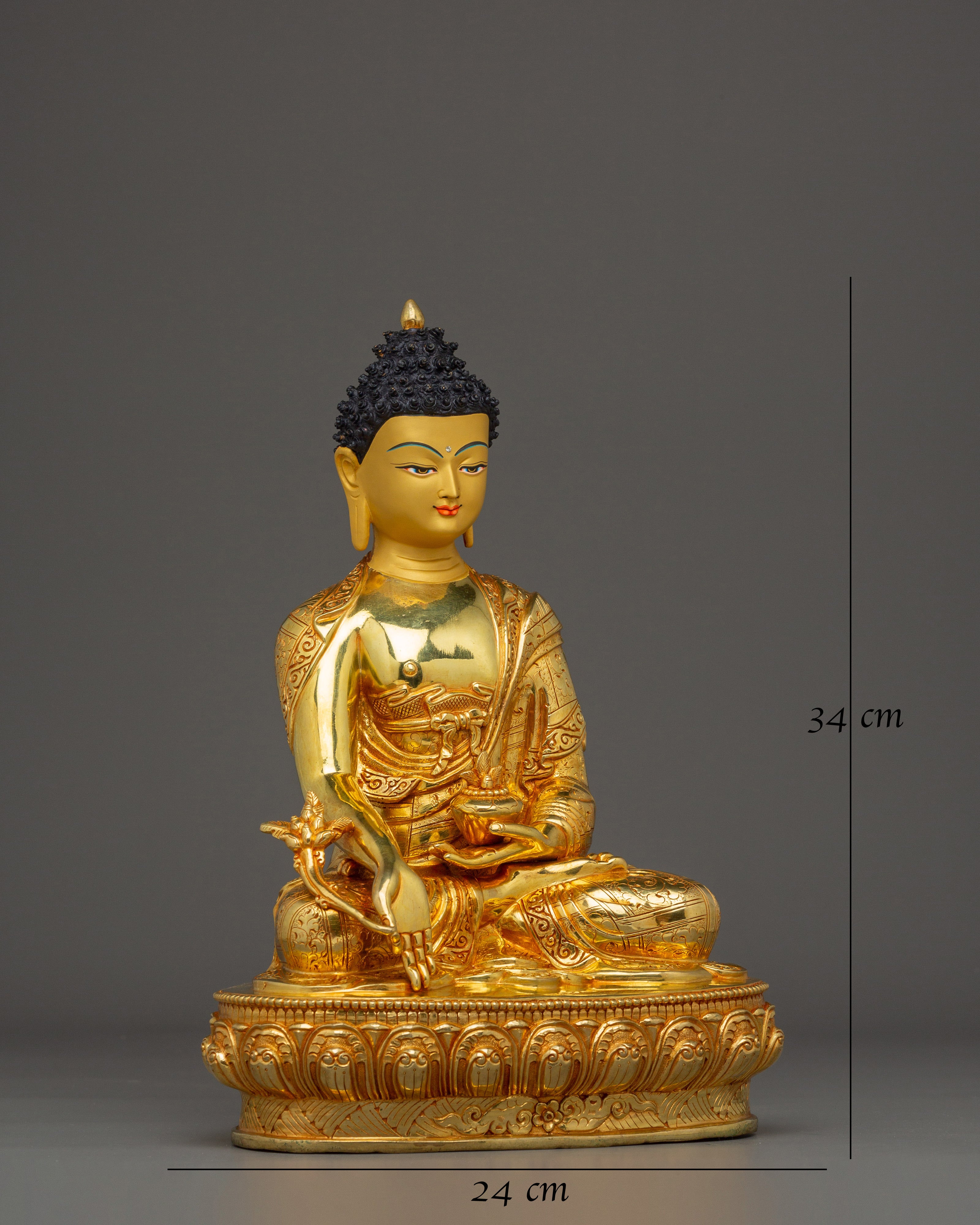 13.4 Inch Handmade Medicine Buddha Statue 