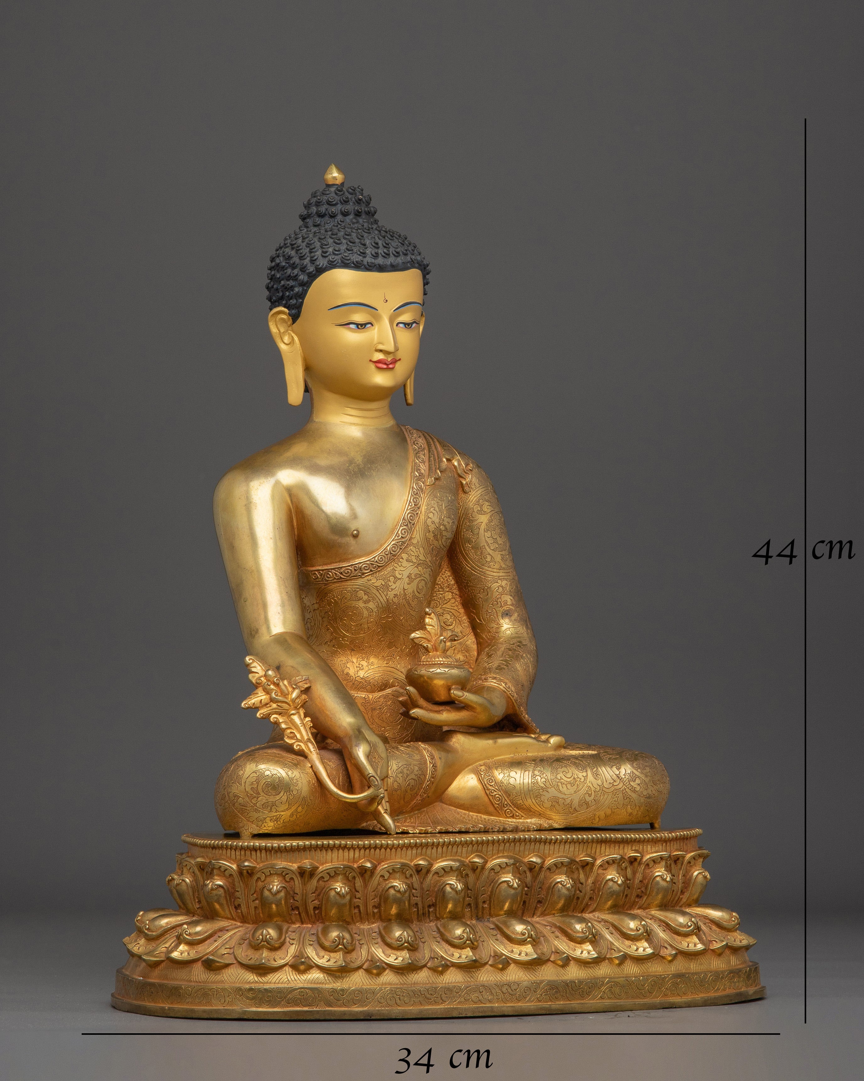Peaceful Medicine Buddha Statue for Healing 