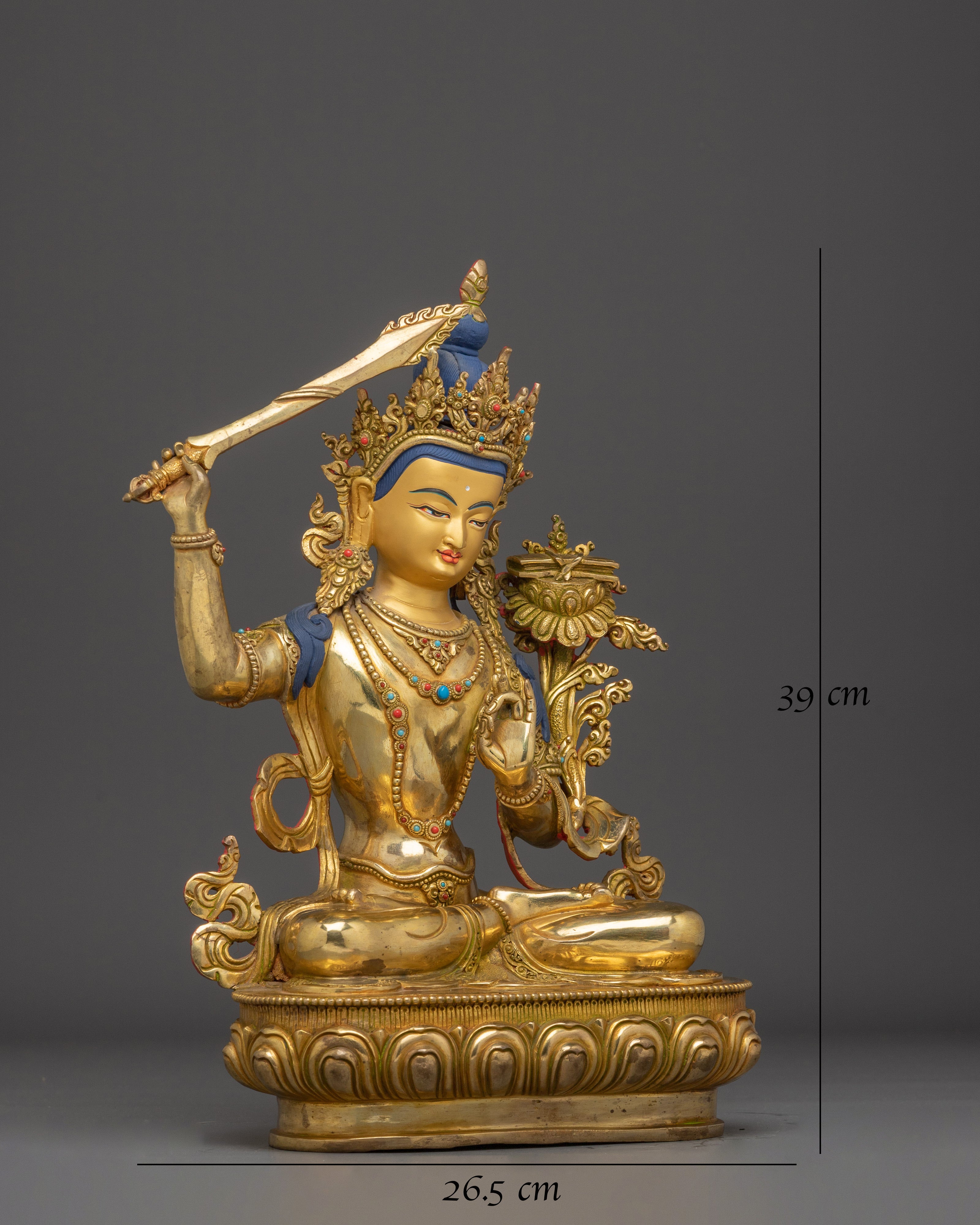 Divine Wisdom Bodhisattva Manjushri Statue 