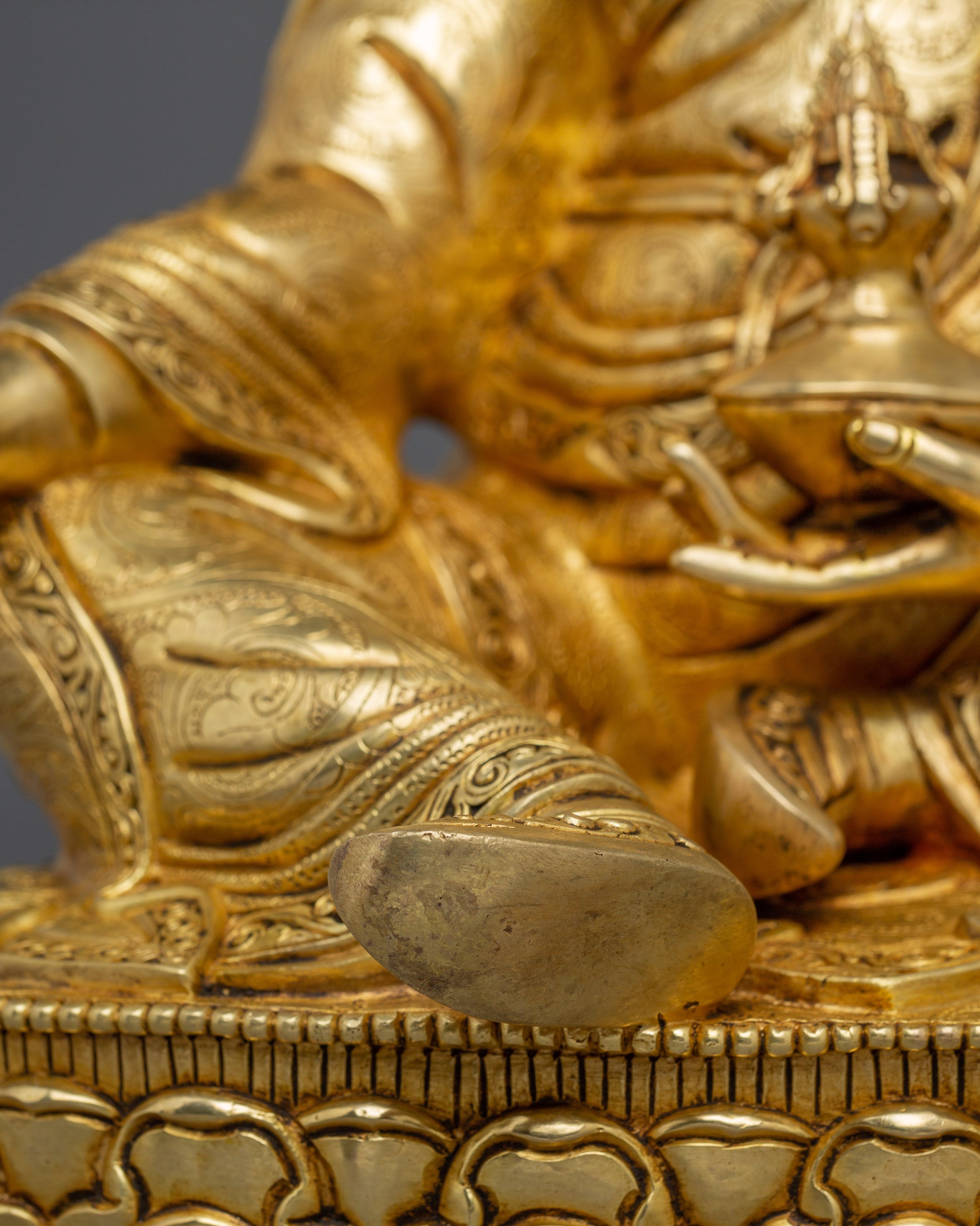 The Golden Guru Rinpoche Statue | Himalayan Handcrafted Artwork