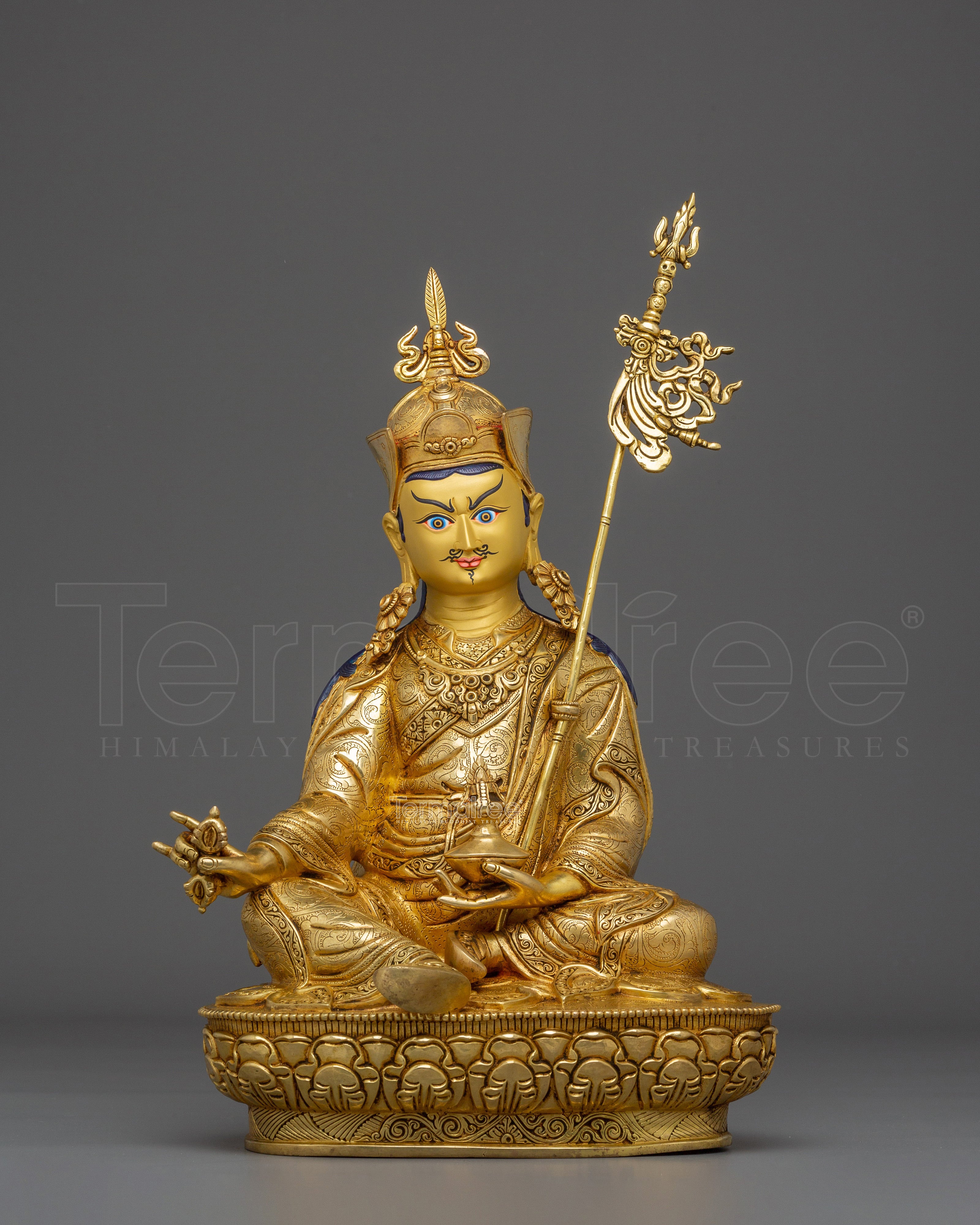 The Golden Guru Rinpoche Statue | Himalayan Handcrafted Artwork