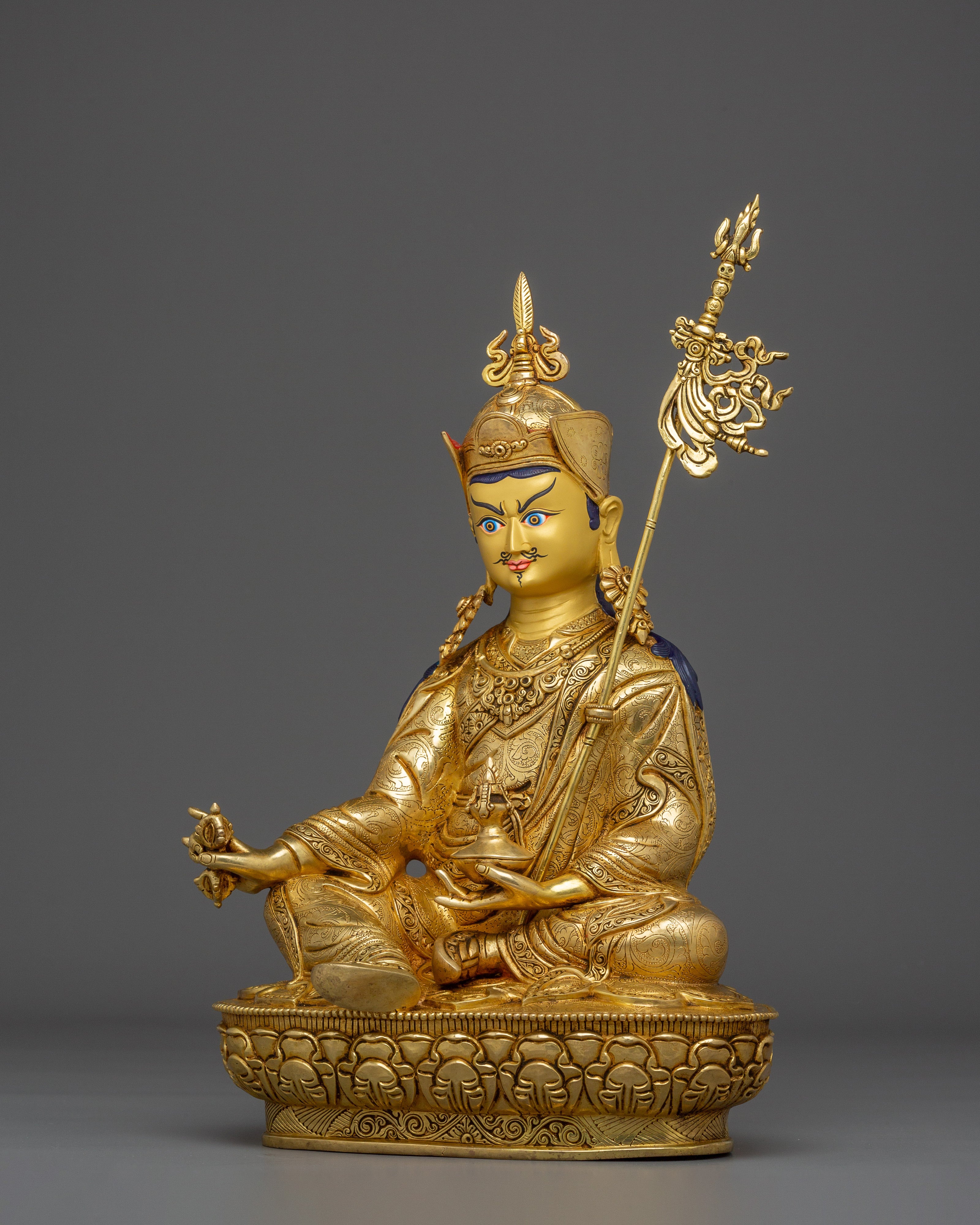 The Golden Guru Rinpoche Statue | Himalayan Handcrafted Artwork