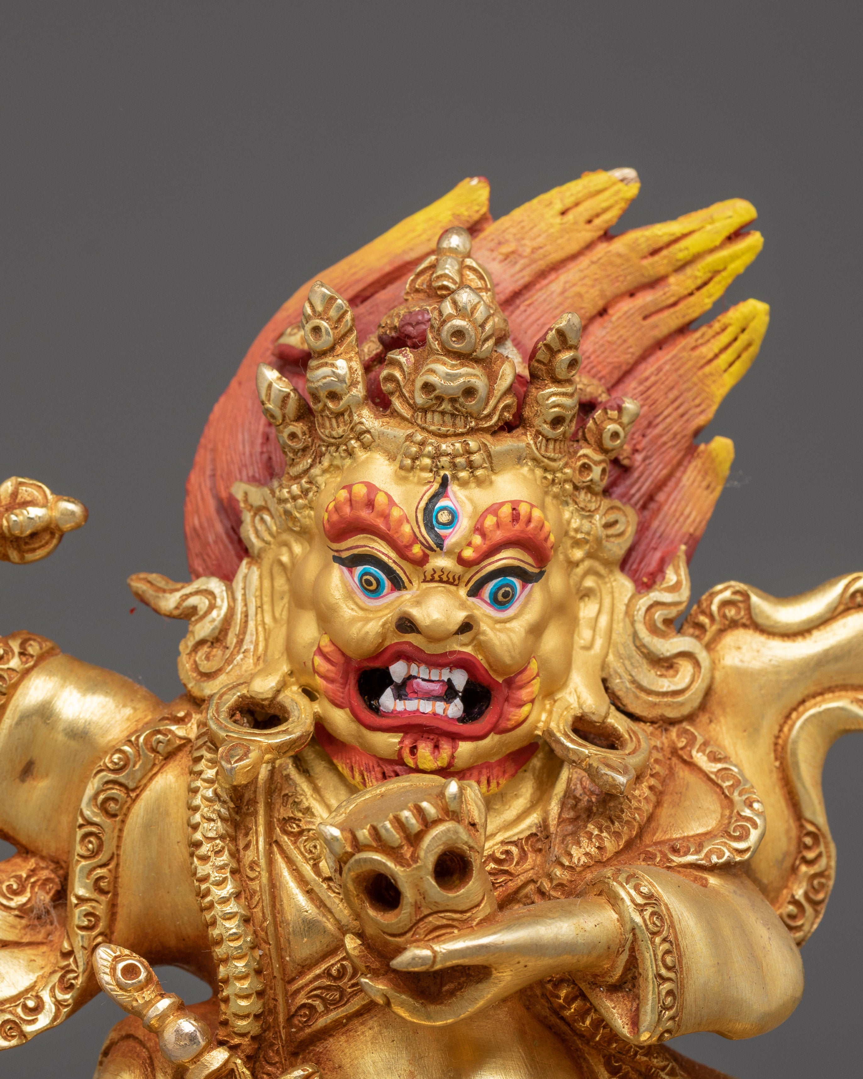 Mahakala Bernagchen, Wrathful Deity for Compassion | Nepali Handcrafted Icon