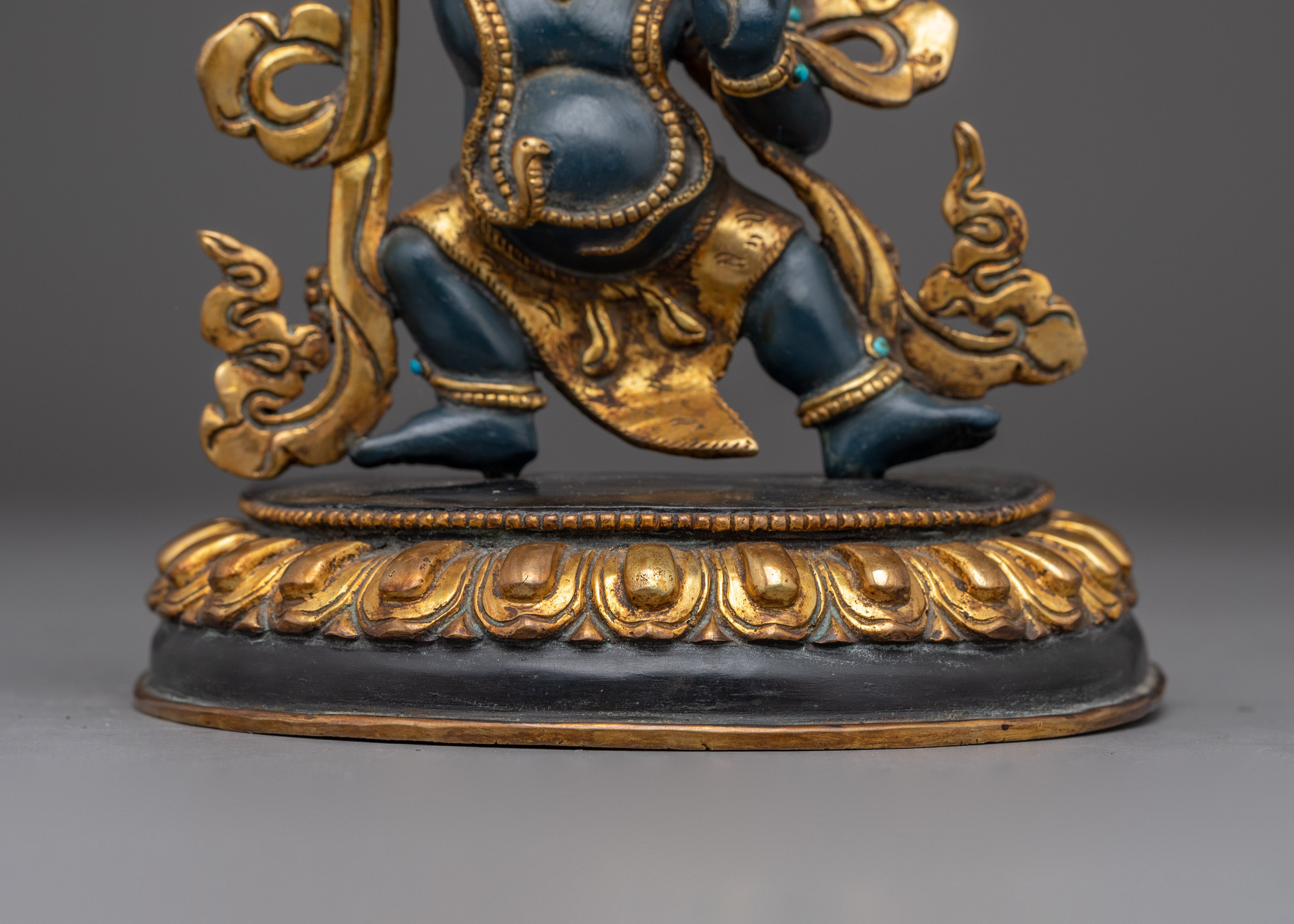 Gold Gilded Icon Vajrapani | Meditation Idol