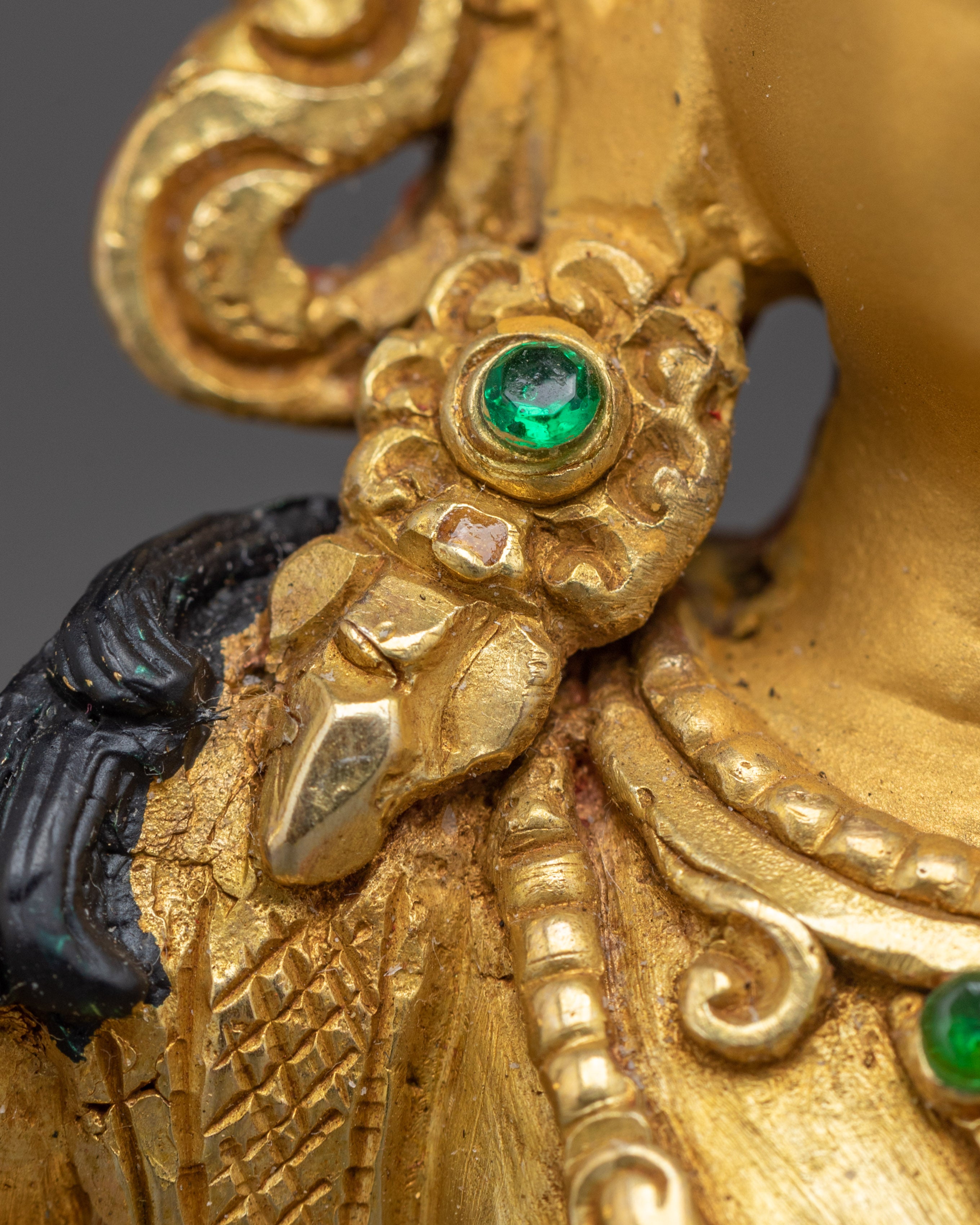 Manjushri, Bodhisattva of Enlightment | Gold Gilded Himalayan Art