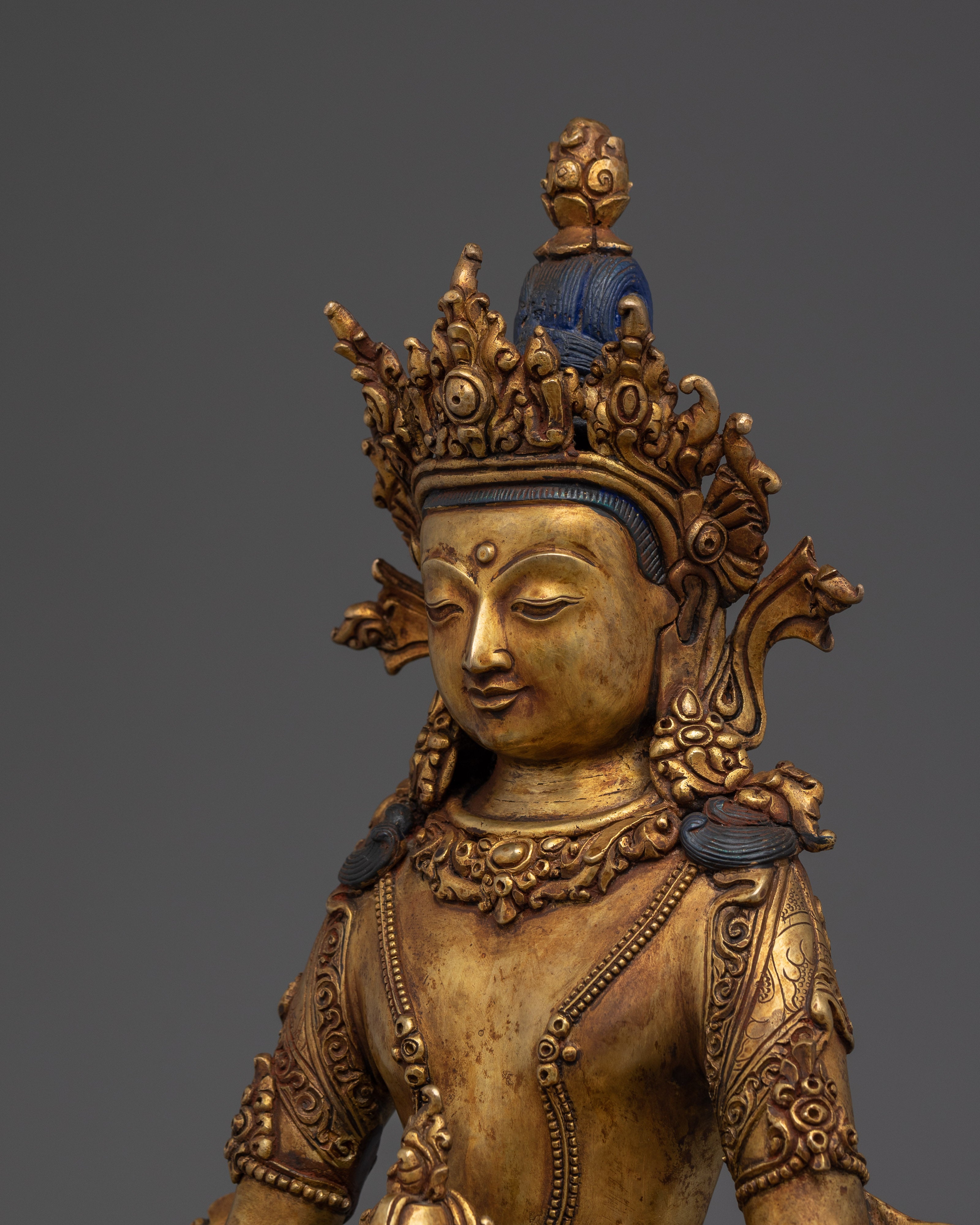 Amitayus, Pure Land Deity | Himalayan Handcrafted Gold Icon