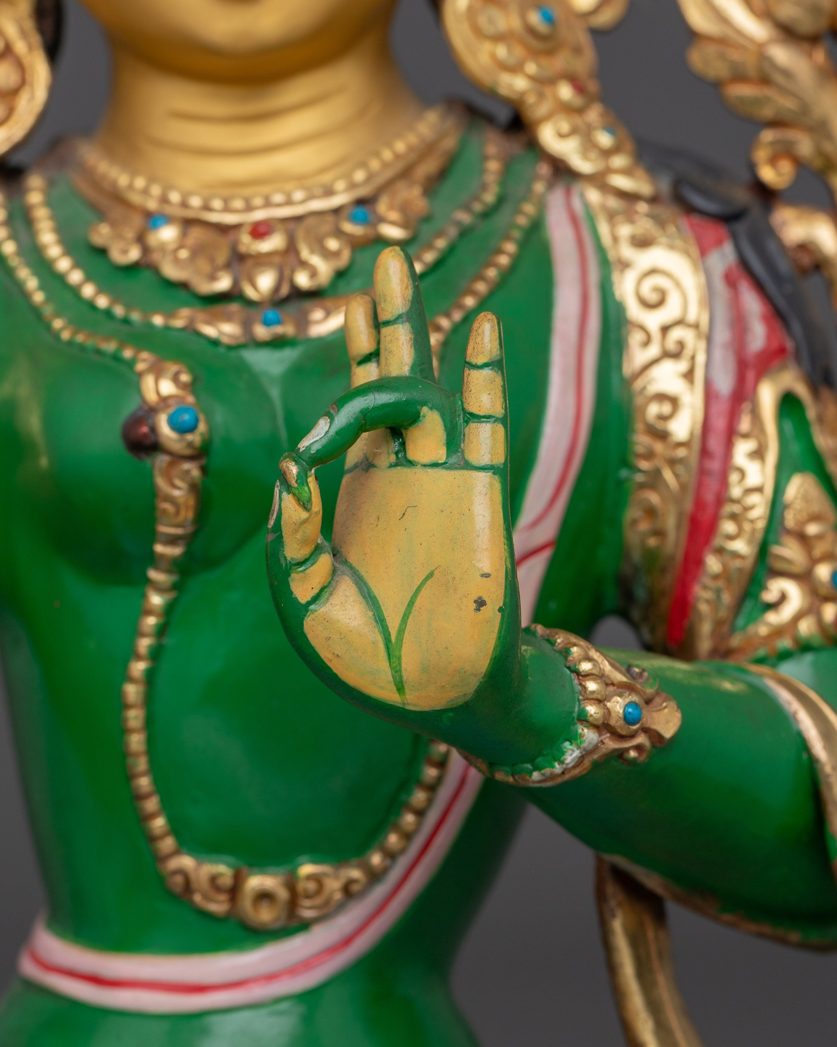 Mother Green Tara Handmade Statue | Divine Female Buddha