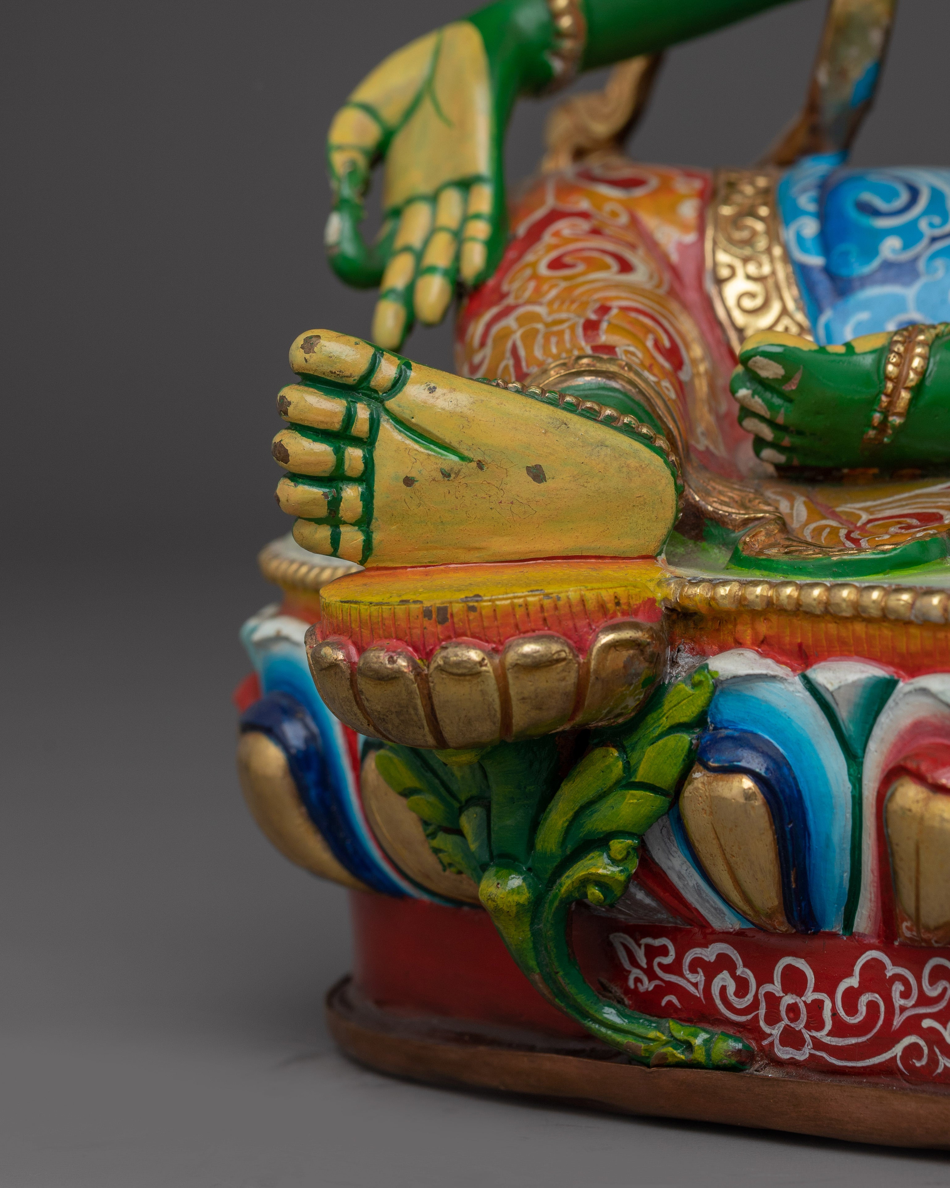 Mother Green Tara Handmade Statue | Divine Female Buddha