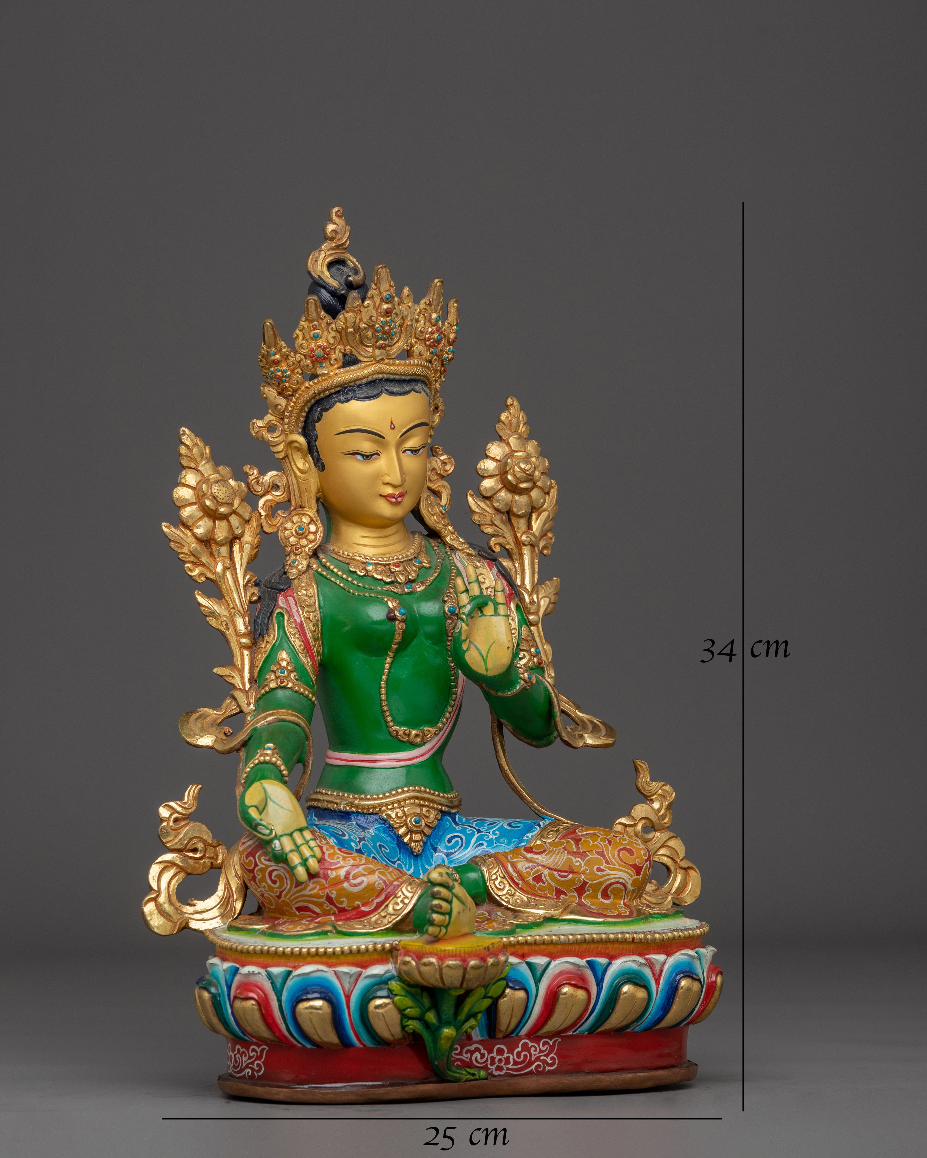 Mother Green Tara Handmade Statue 