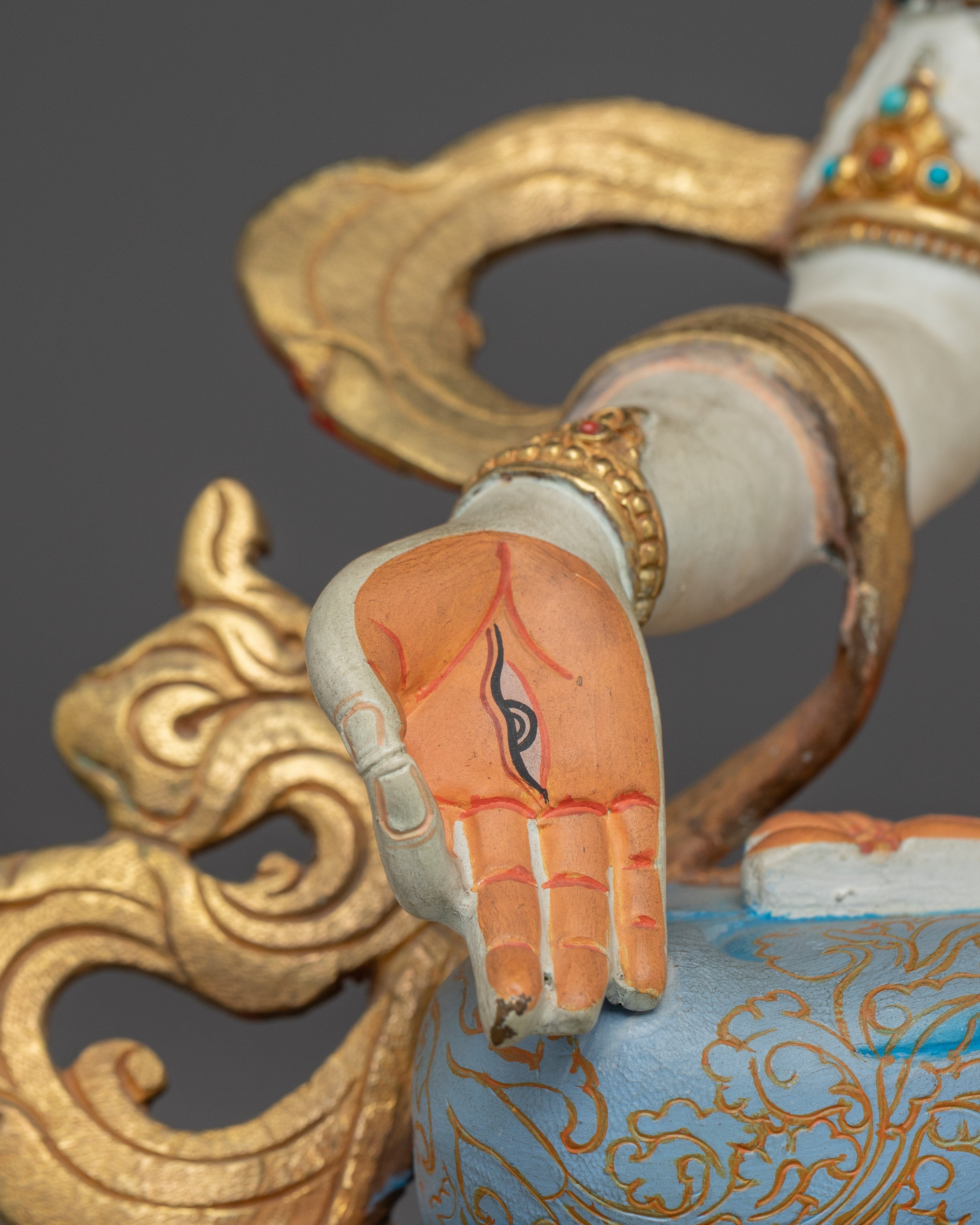Handcrafted White Tara Statue | Healing Deity for Peace and Longevity