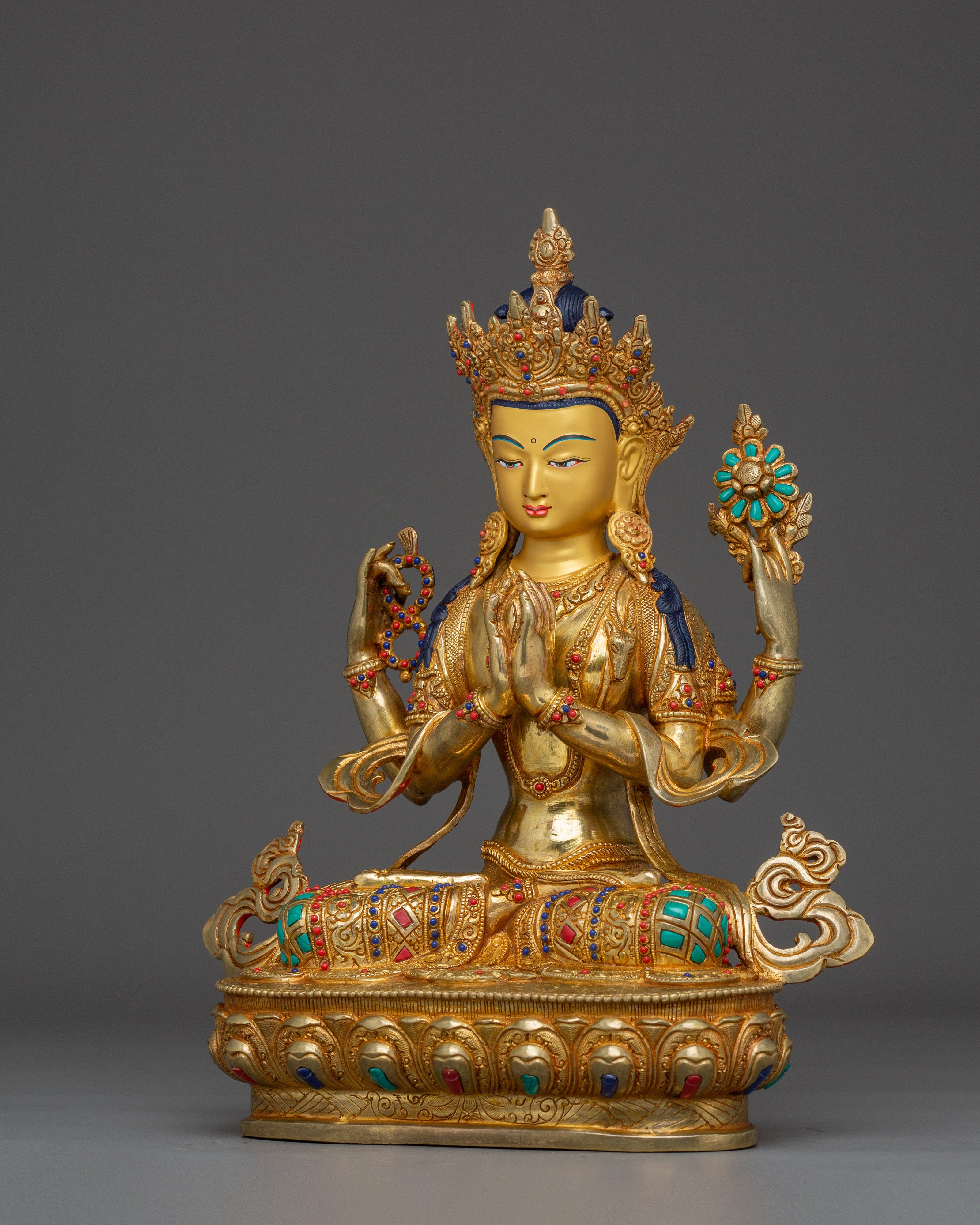 Golden Art of Bodhisattva Chenrezig for Meditation