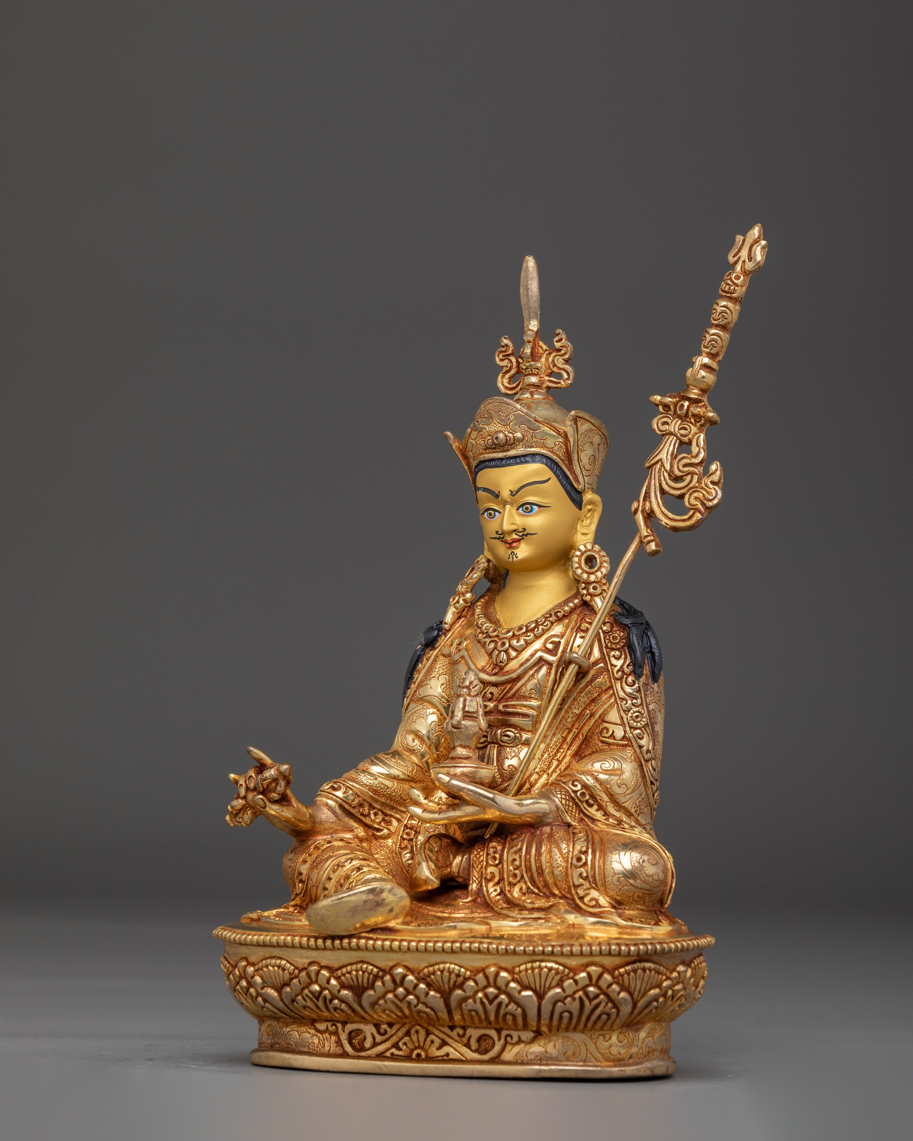 Guru Rinpoche Artwork in 24K Gold - A Symbol of Wisdom & Protection