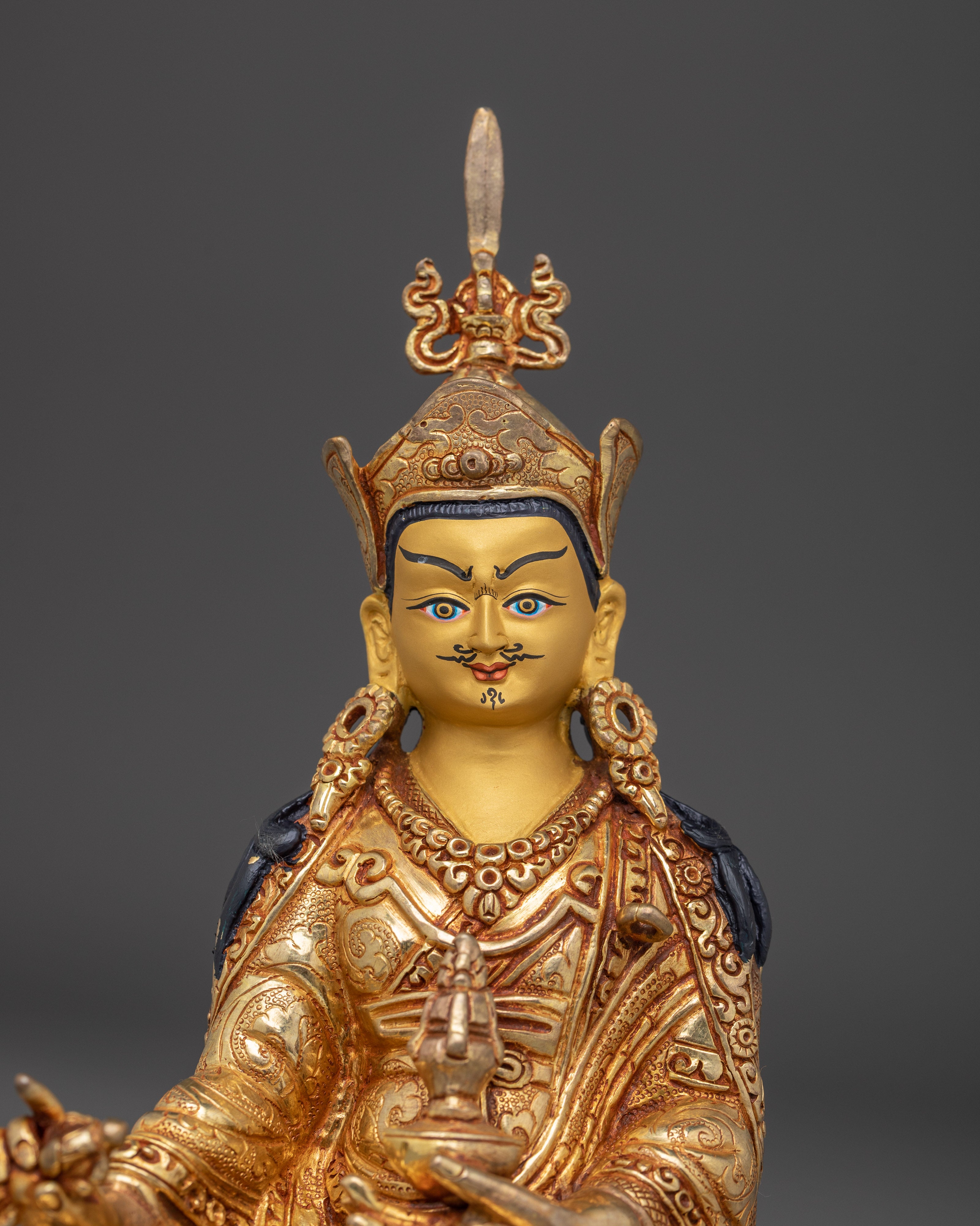 Guru Rinpoche Artwork in 24K Gold - A Symbol of Wisdom & Protection