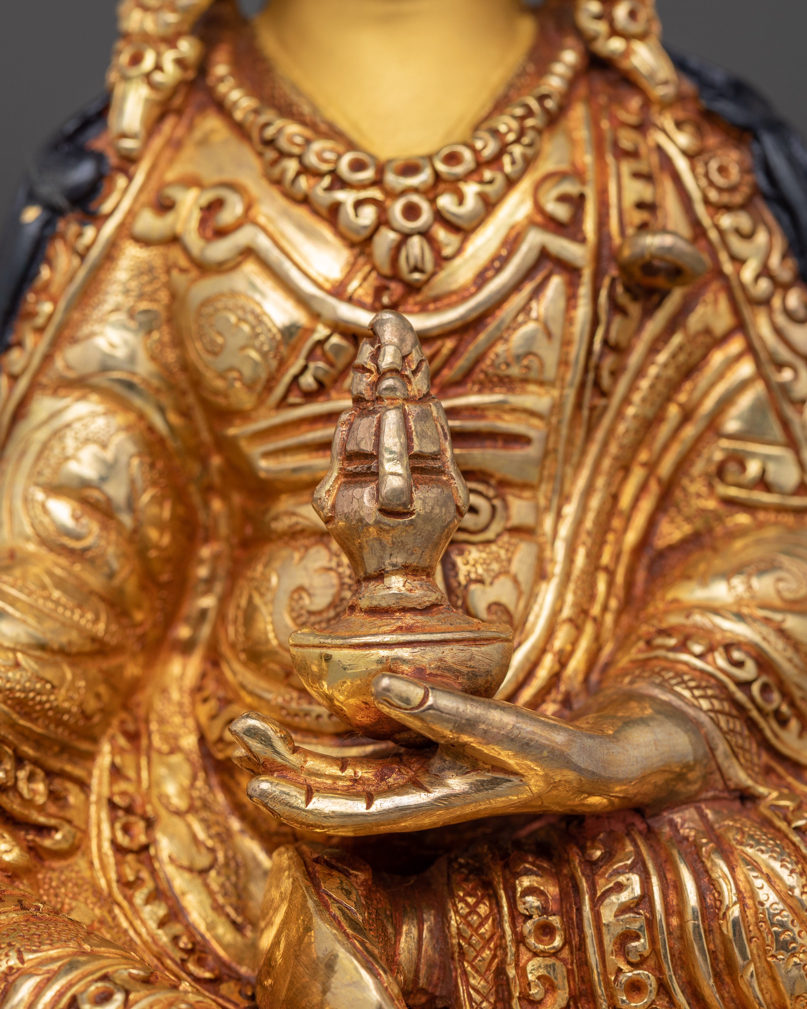 Guru Rinpoche Artwork in 24K Gold - A Symbol of Wisdom & Protection