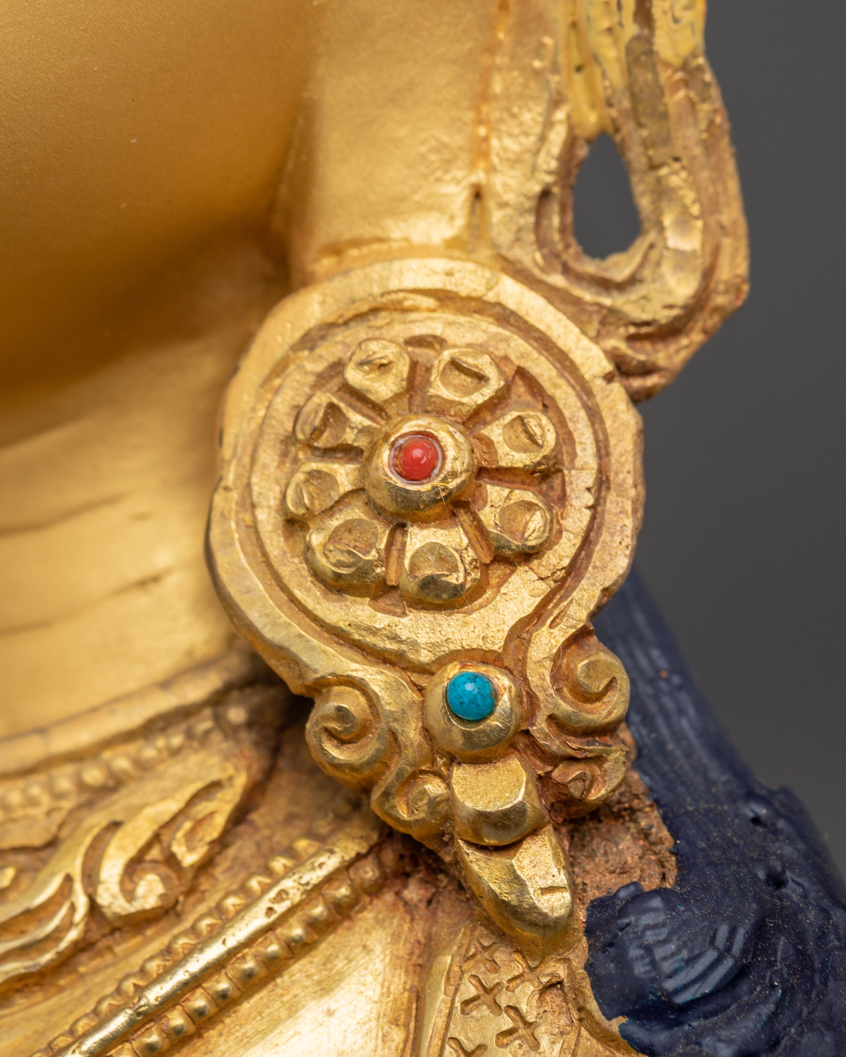 13.39 Inches Golden White Tara Statue | Longevity Deity for Healing