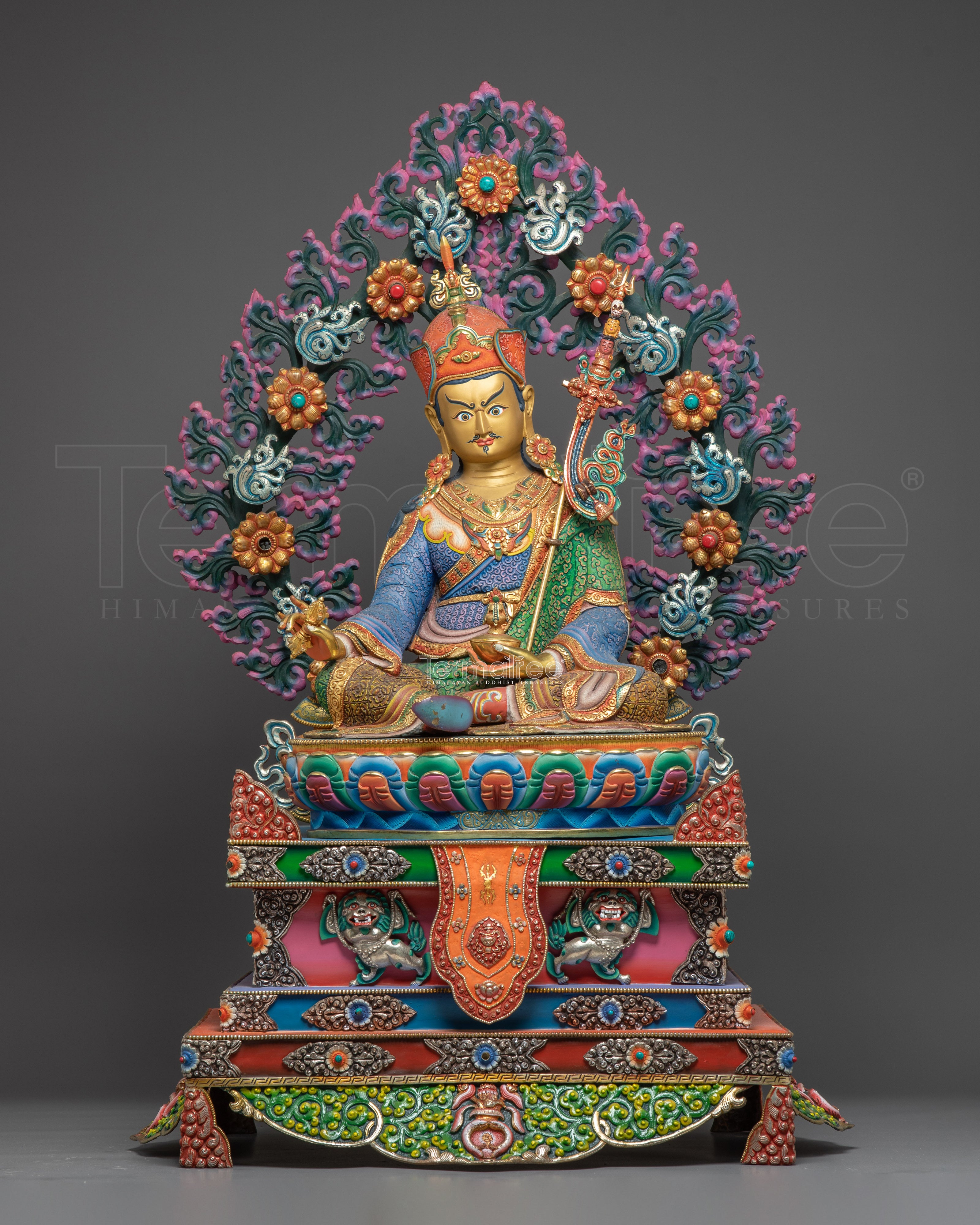 The Golden Guru Rinpoche Statue | Himalayan Handcrafted Artwork