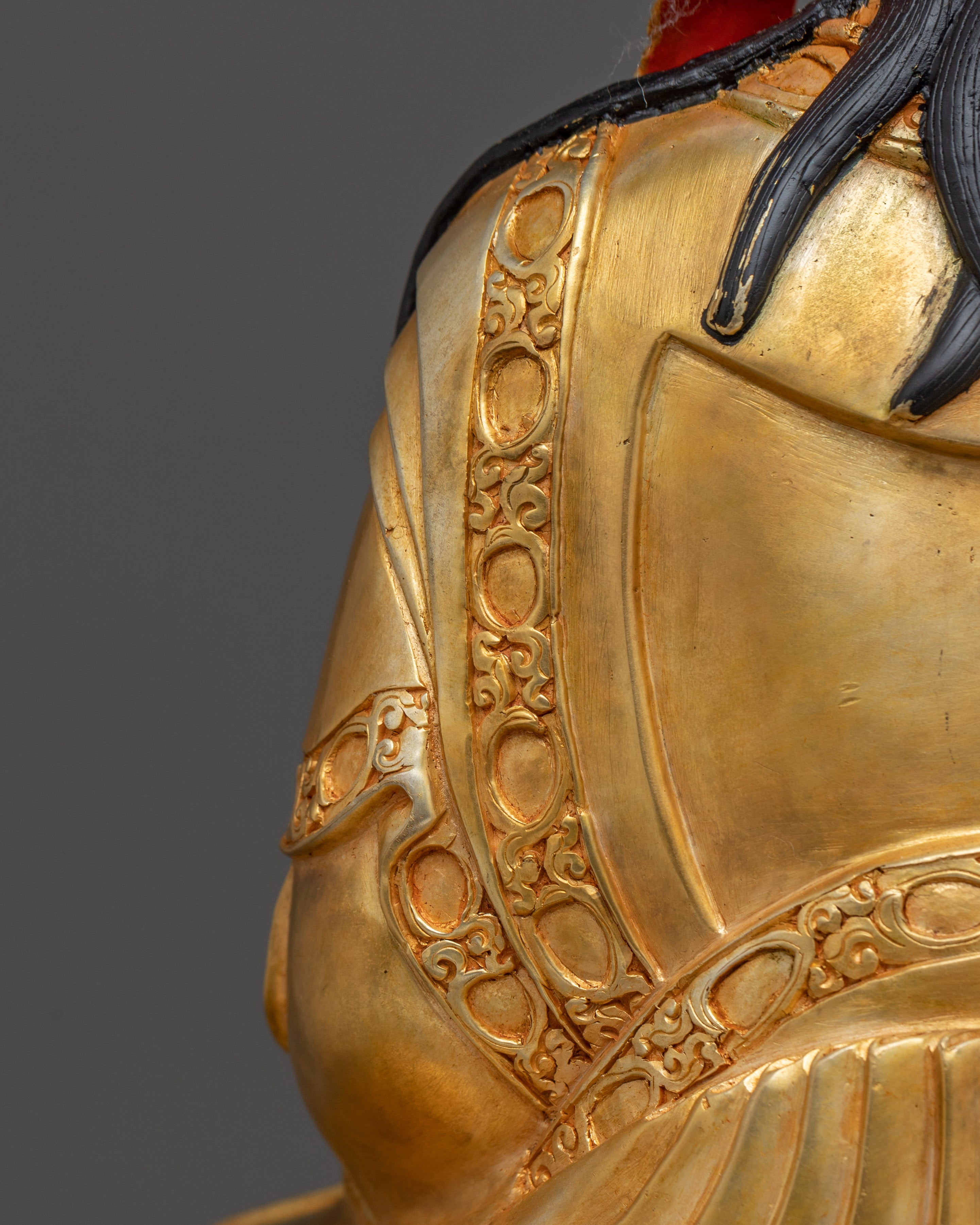 Sacred Lord Padmasambhava Sculpture: Tibetan Guru