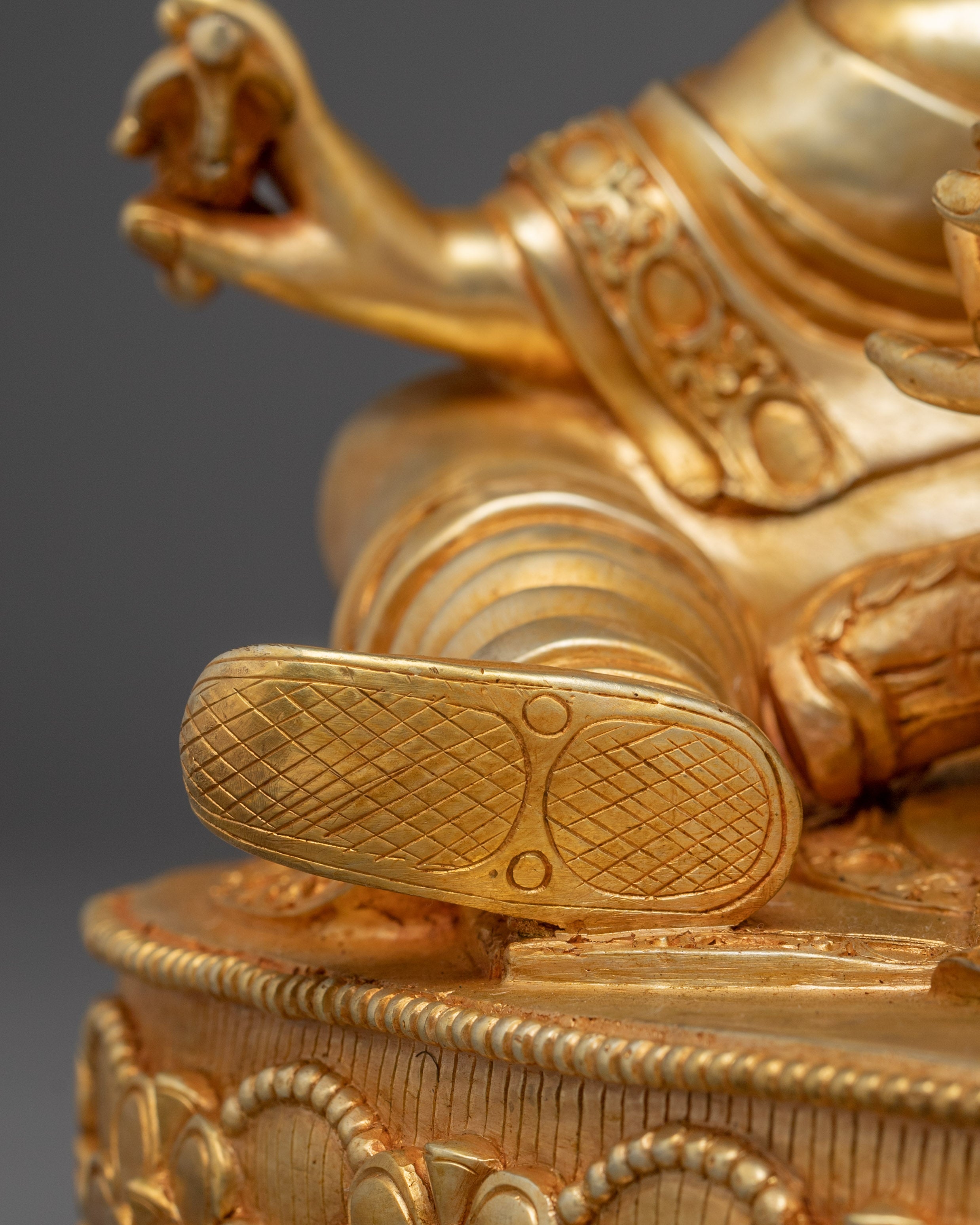 Sacred Lord Padmasambhava Sculpture: Tibetan Guru