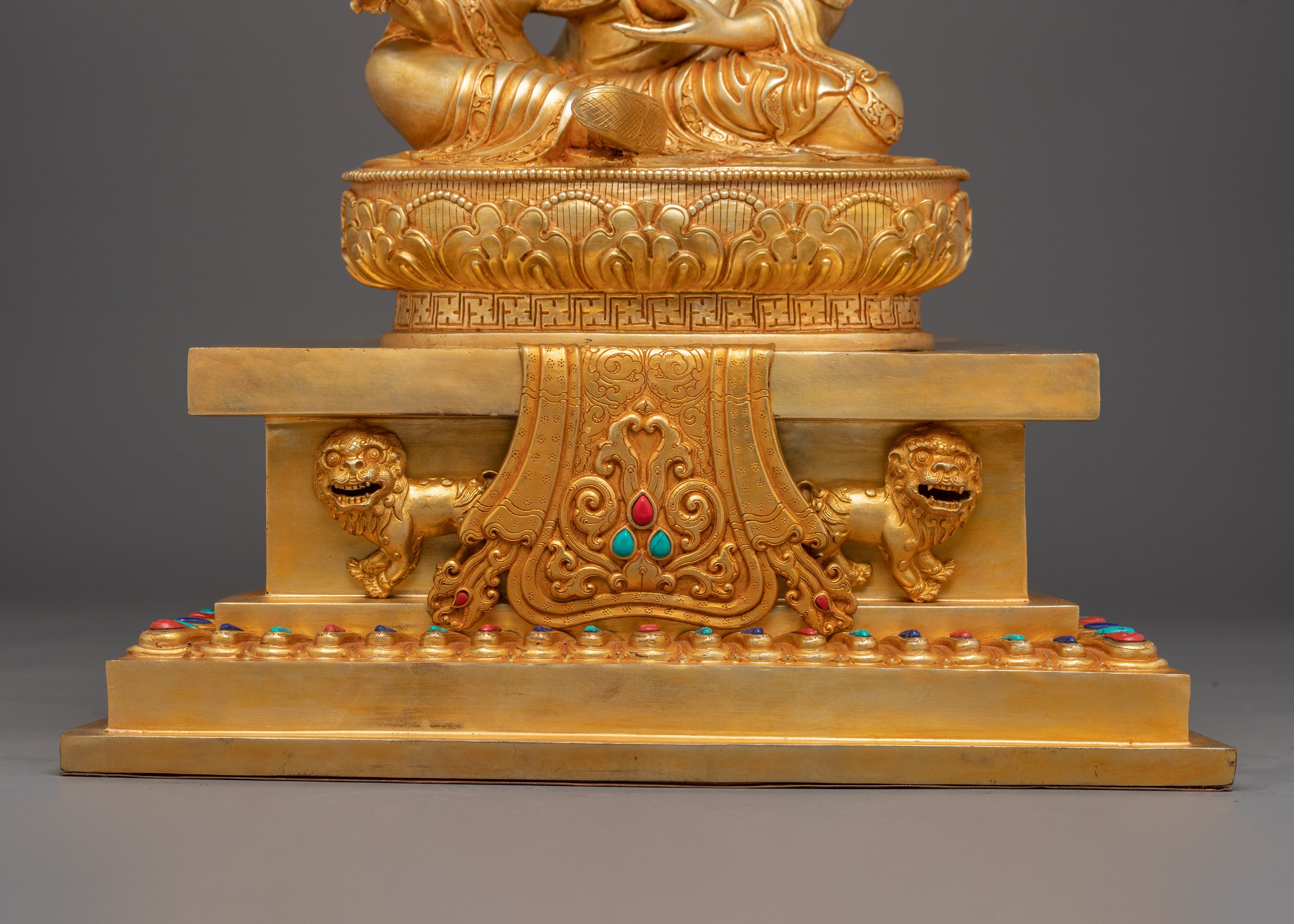 Sacred Lord Padmasambhava Sculpture: Tibetan Guru