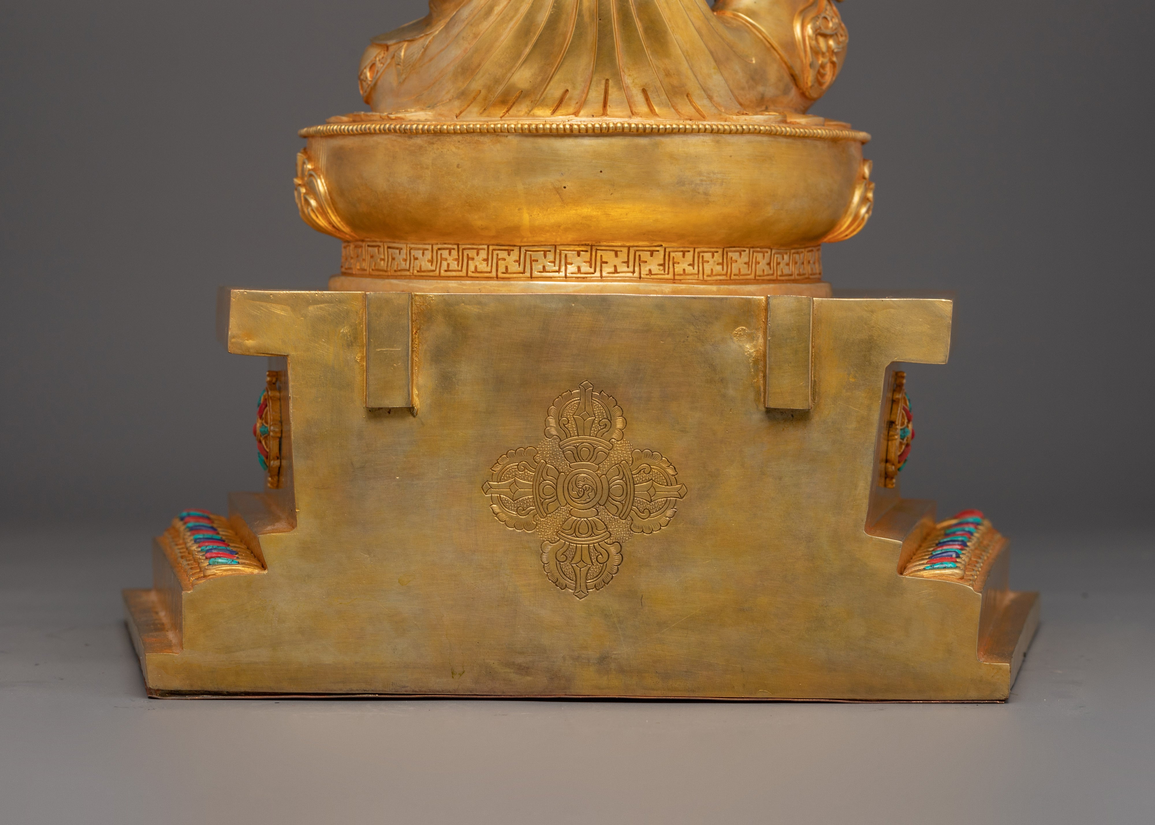 Sacred Lord Padmasambhava Sculpture: Tibetan Guru