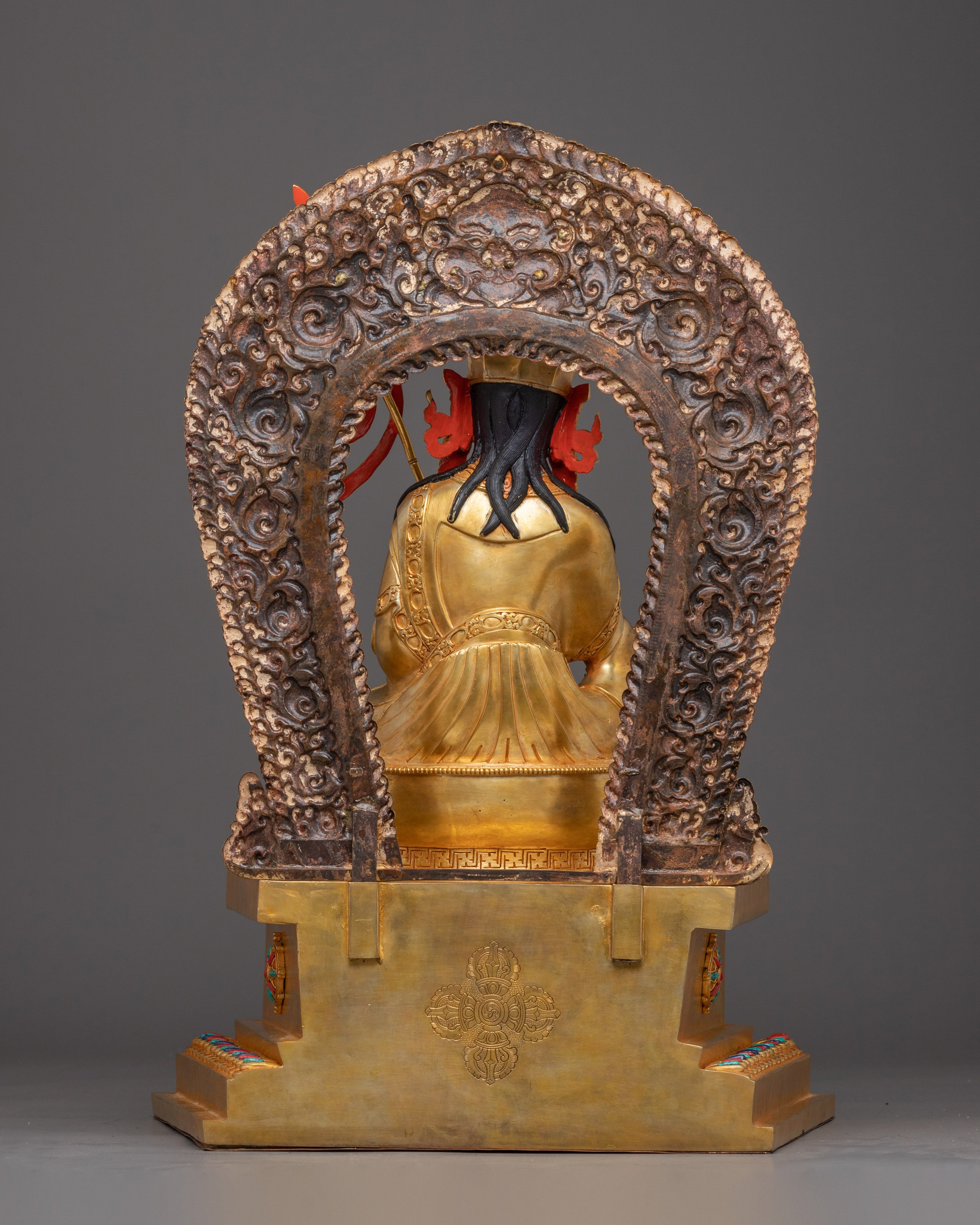Sacred Lord Padmasambhava Sculpture: Tibetan Guru