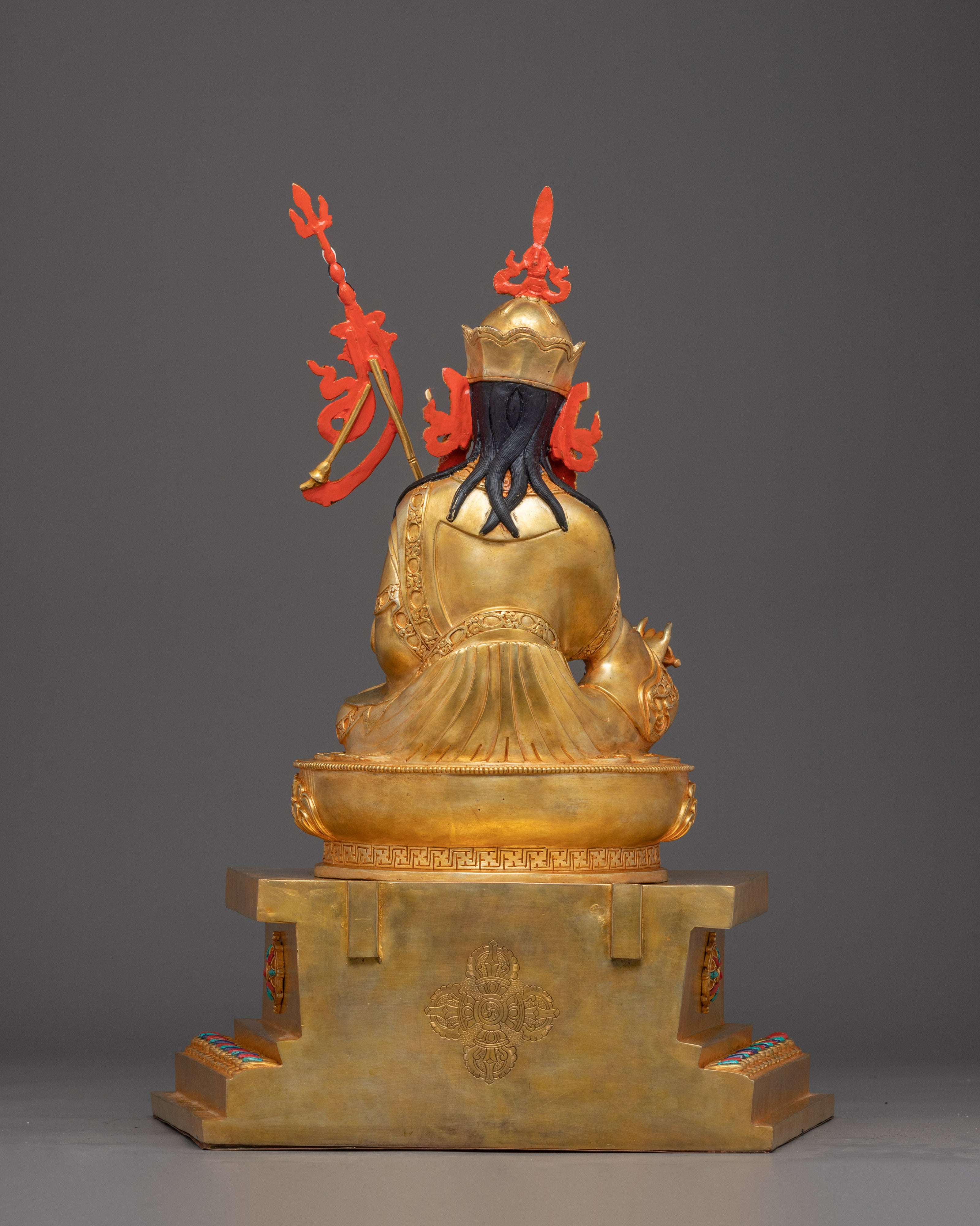 Sacred Lord Padmasambhava Sculpture: Tibetan Guru