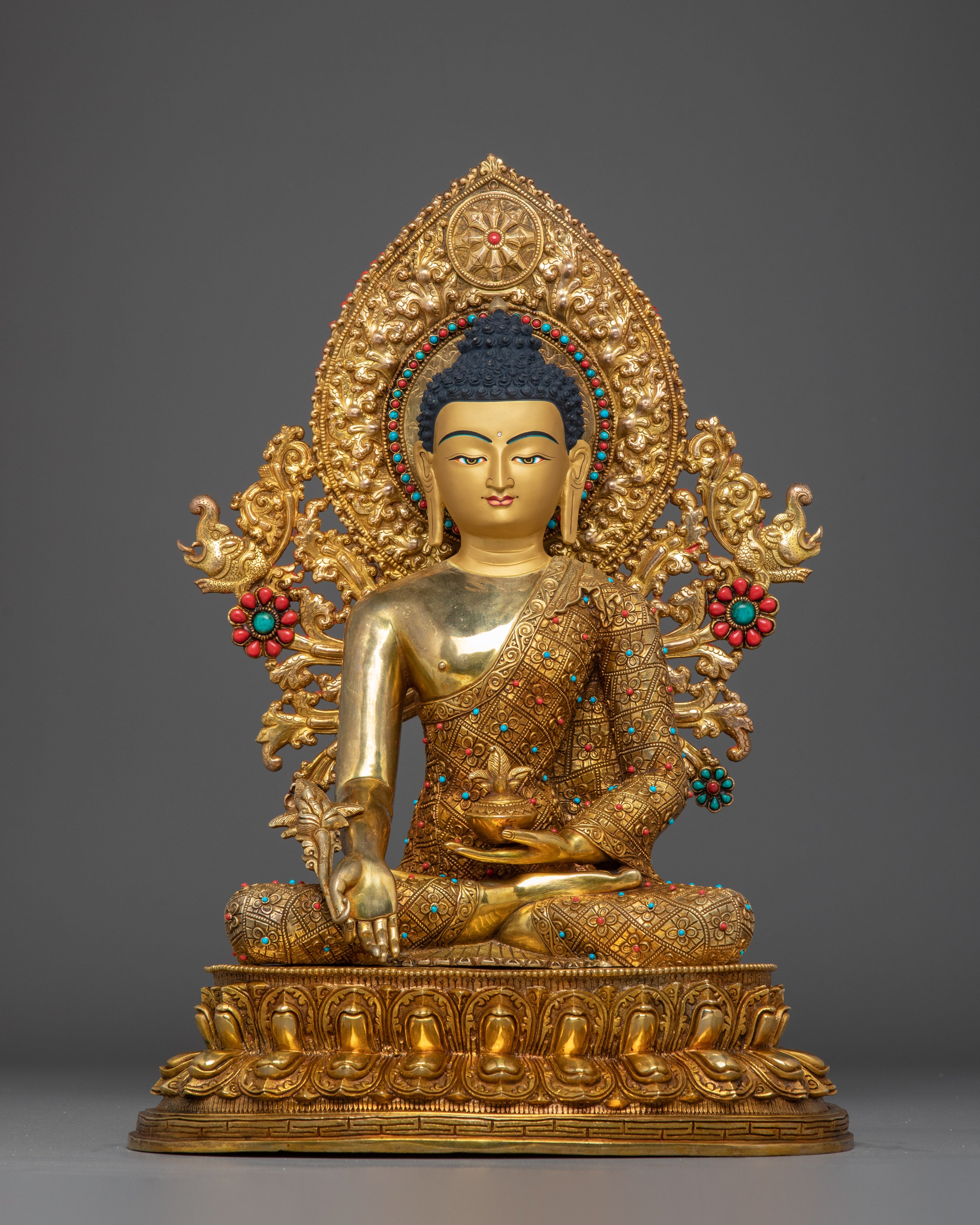 Handmade Buddha Trinity Statue: Three Buddhas of Boundless Grace